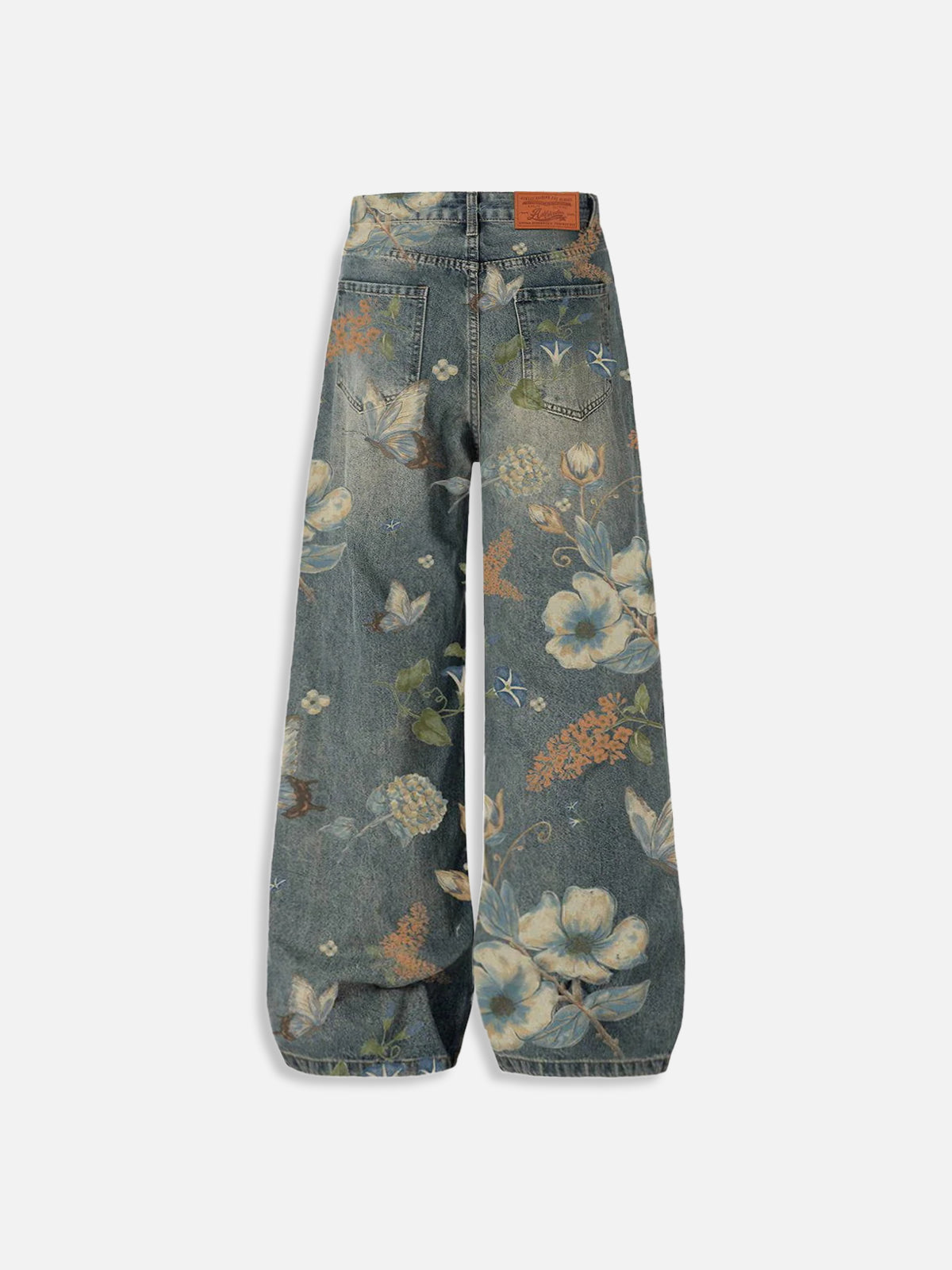 Floral Print Baggy Jeans for Women | Aelfric Eden