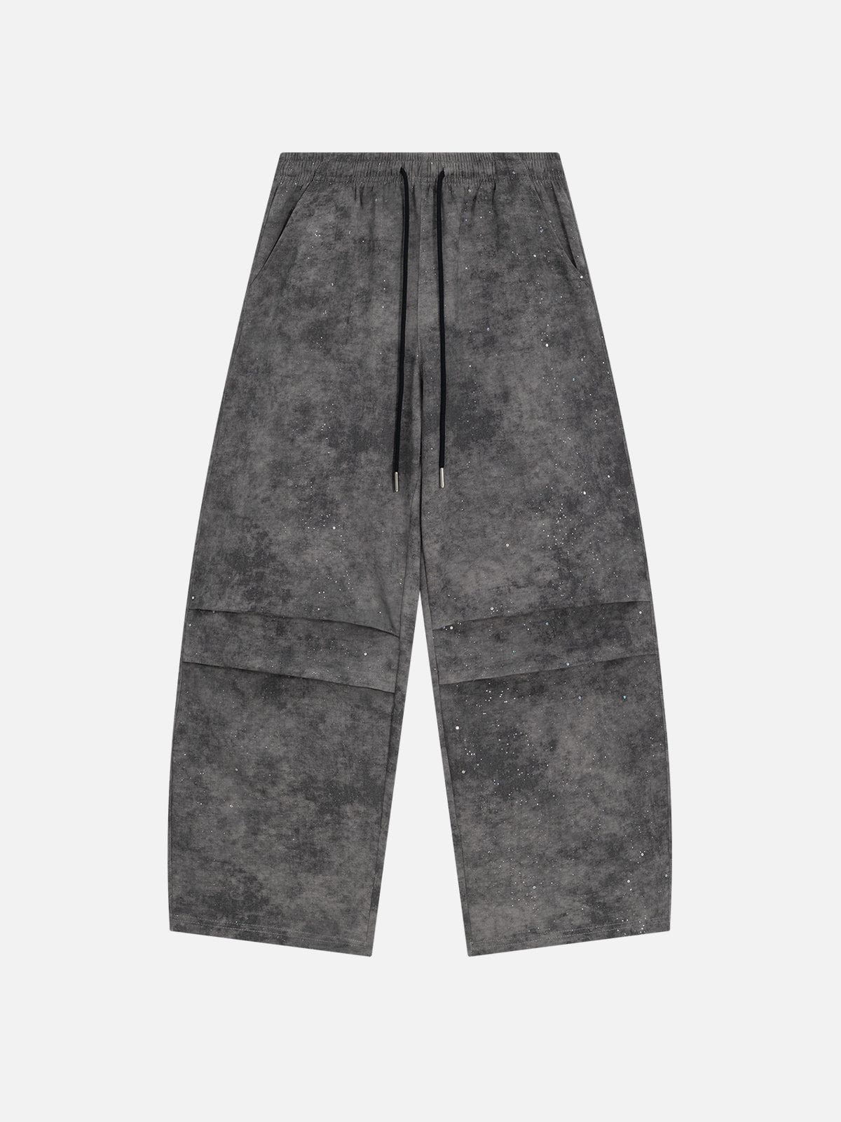 Tie Dye Baggy Pants with Splash-Ink Graphic | Aelfric Eden