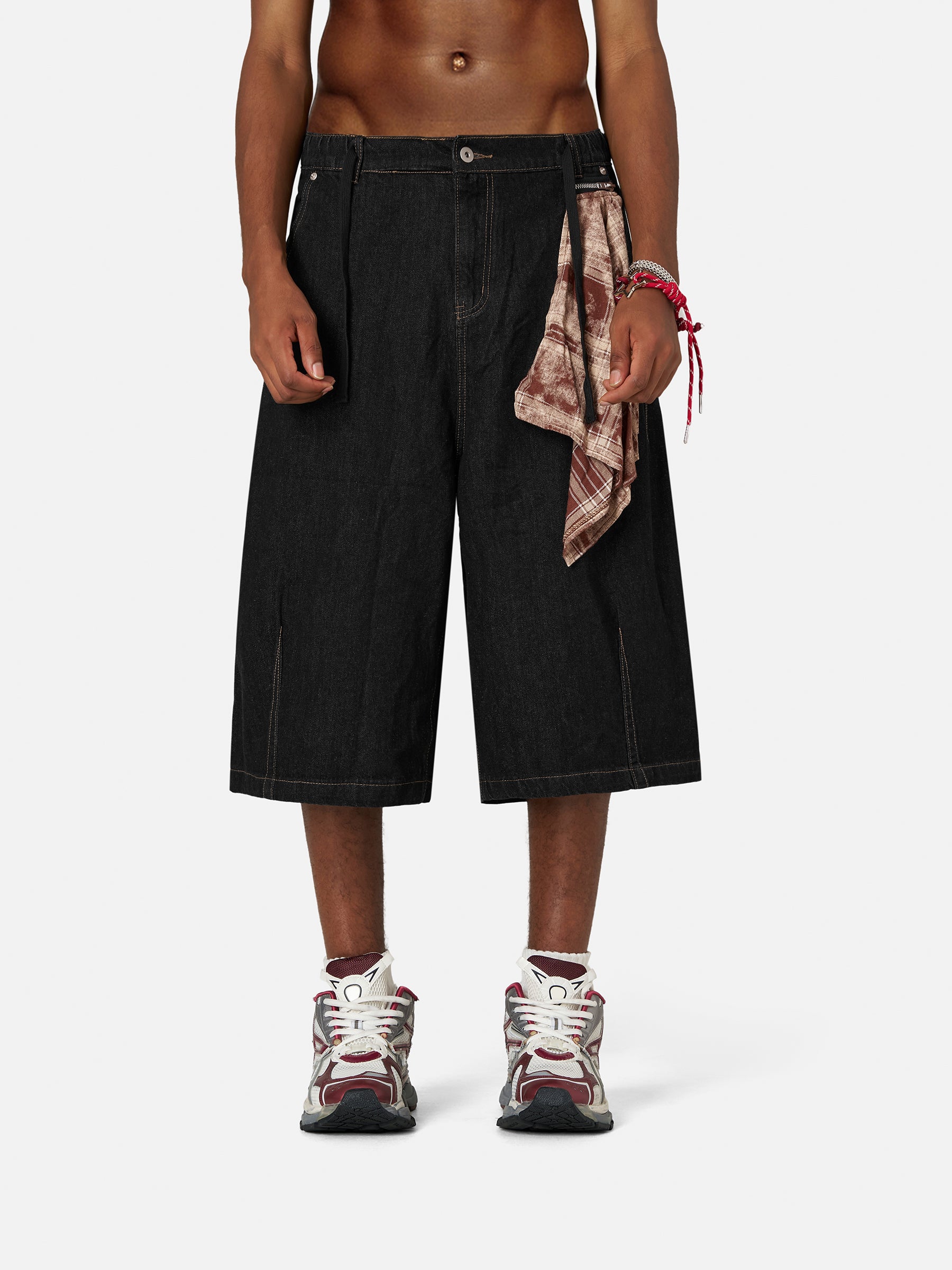 Detachable Kerchief Denim Jorts for Men & Women | Aelfric Eden