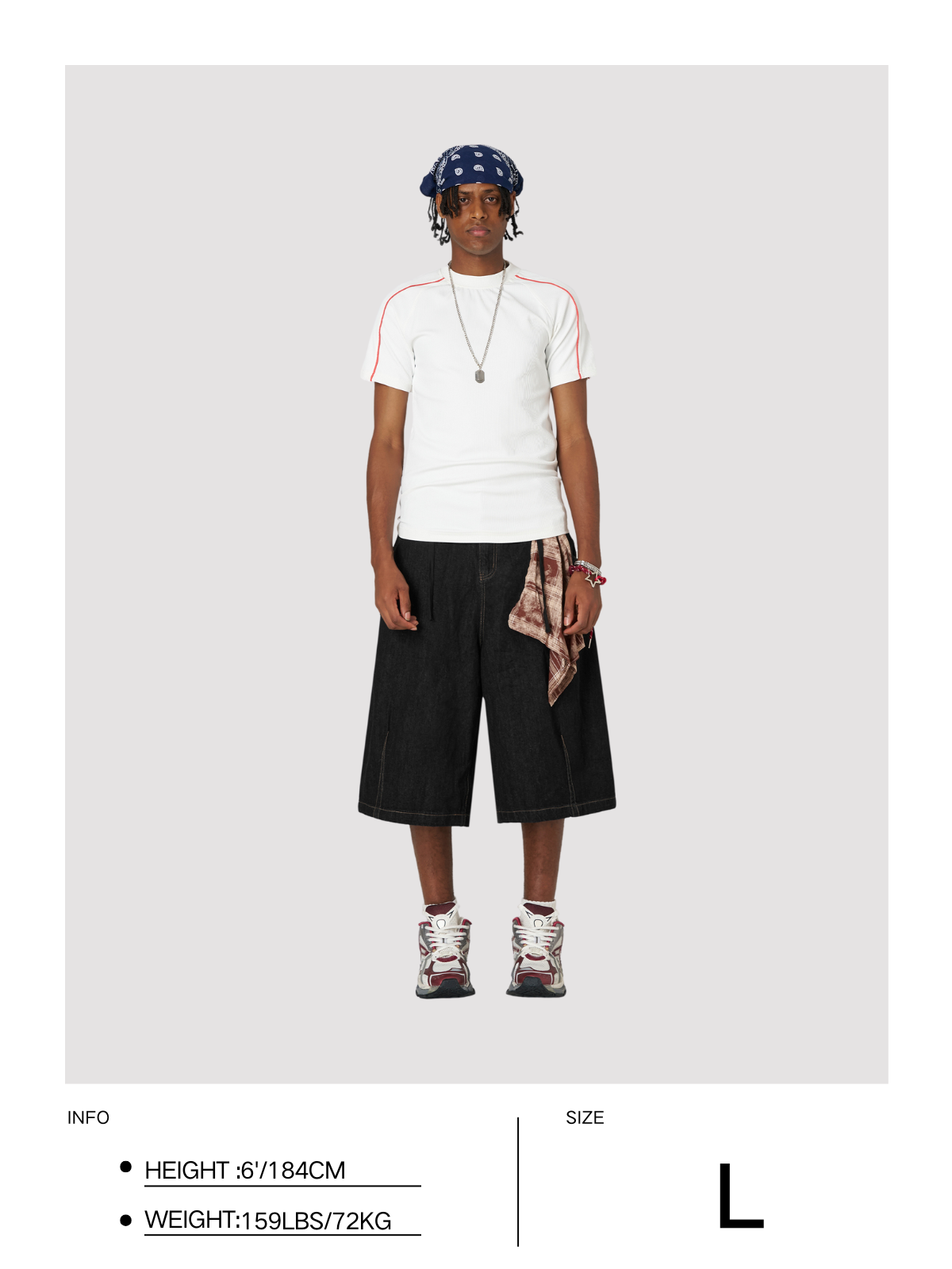 Detachable Kerchief Denim Jorts for Men & Women | Aelfric Eden