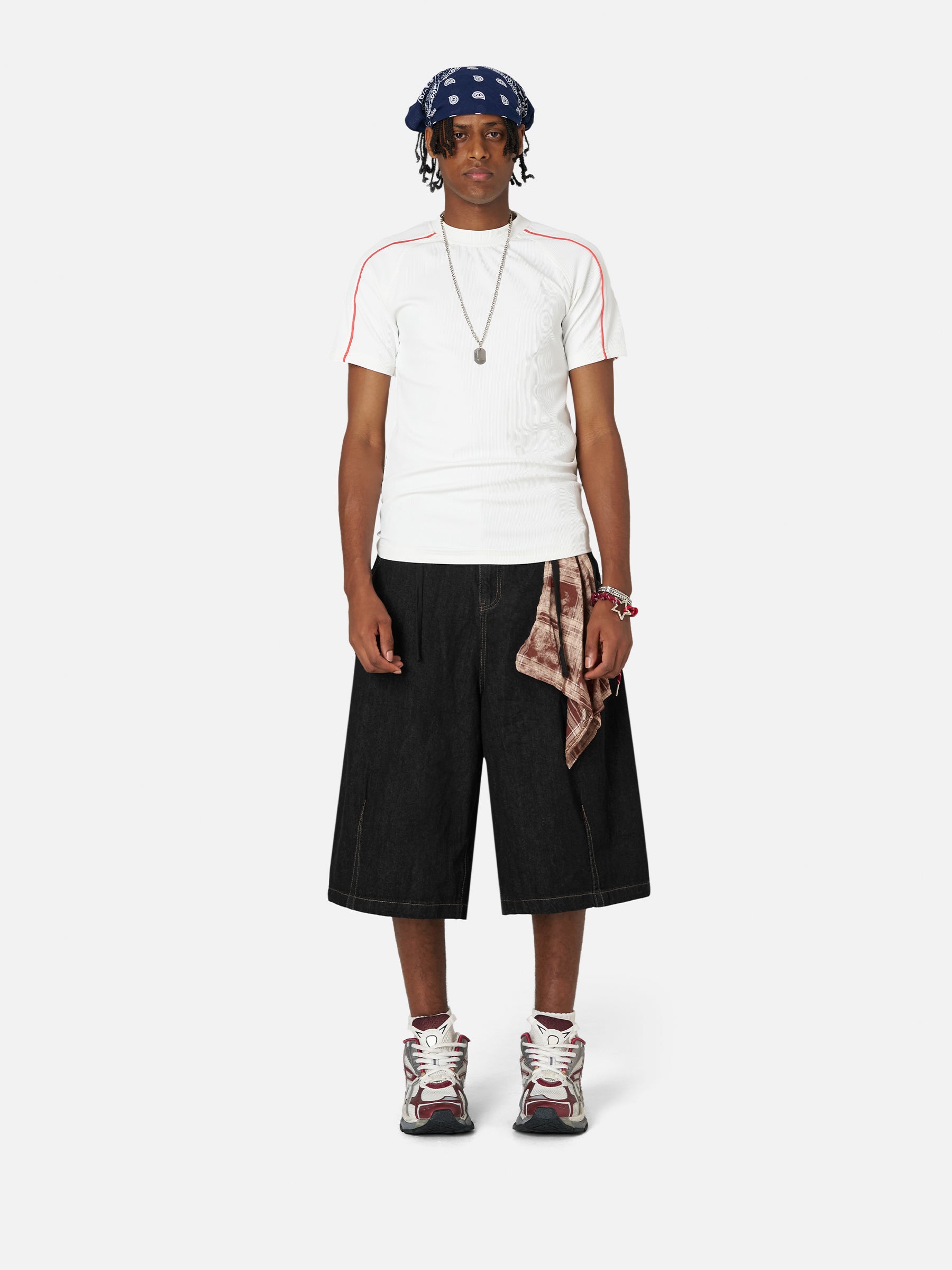 Detachable Kerchief Denim Jorts for Men & Women | Aelfric Eden