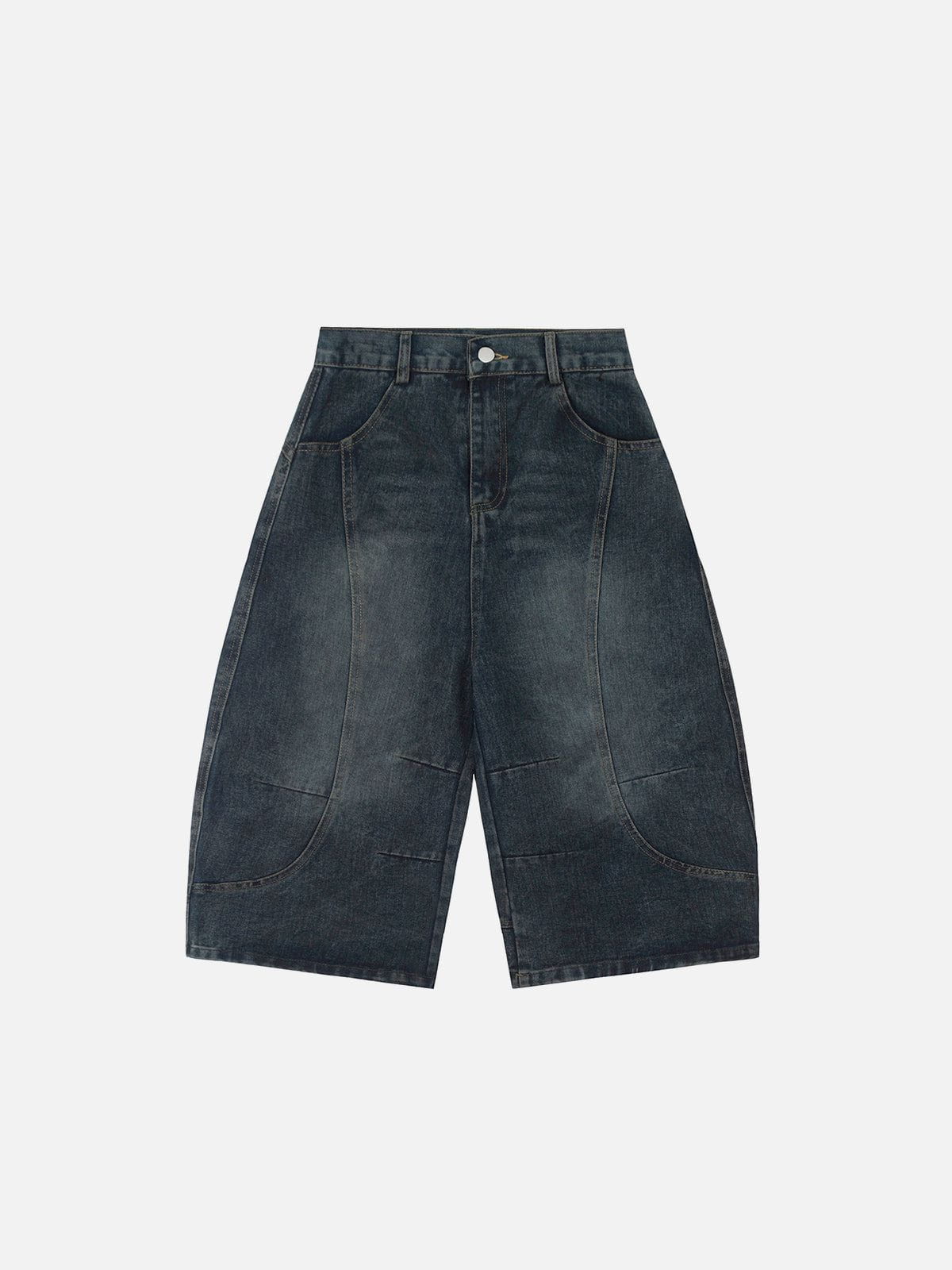 Deconstructed Washed Denim Jorts for Men | Aelfric Eden