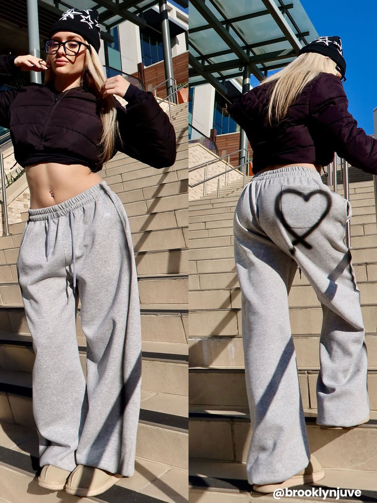 Graffiti Heart Print Sweatpants for Men & Women | Aelfric Eden
