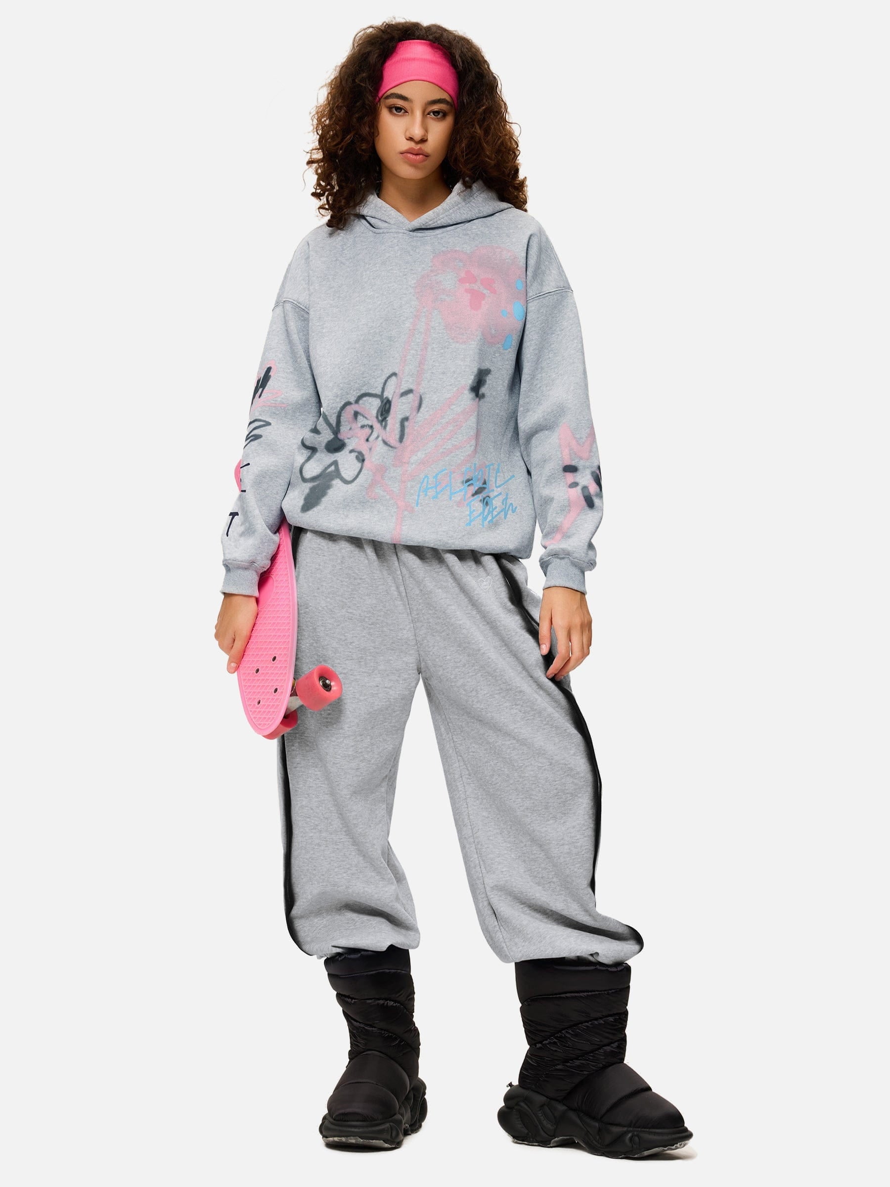 Graffiti Heart Print Sweatpants for Men & Women | Aelfric Eden