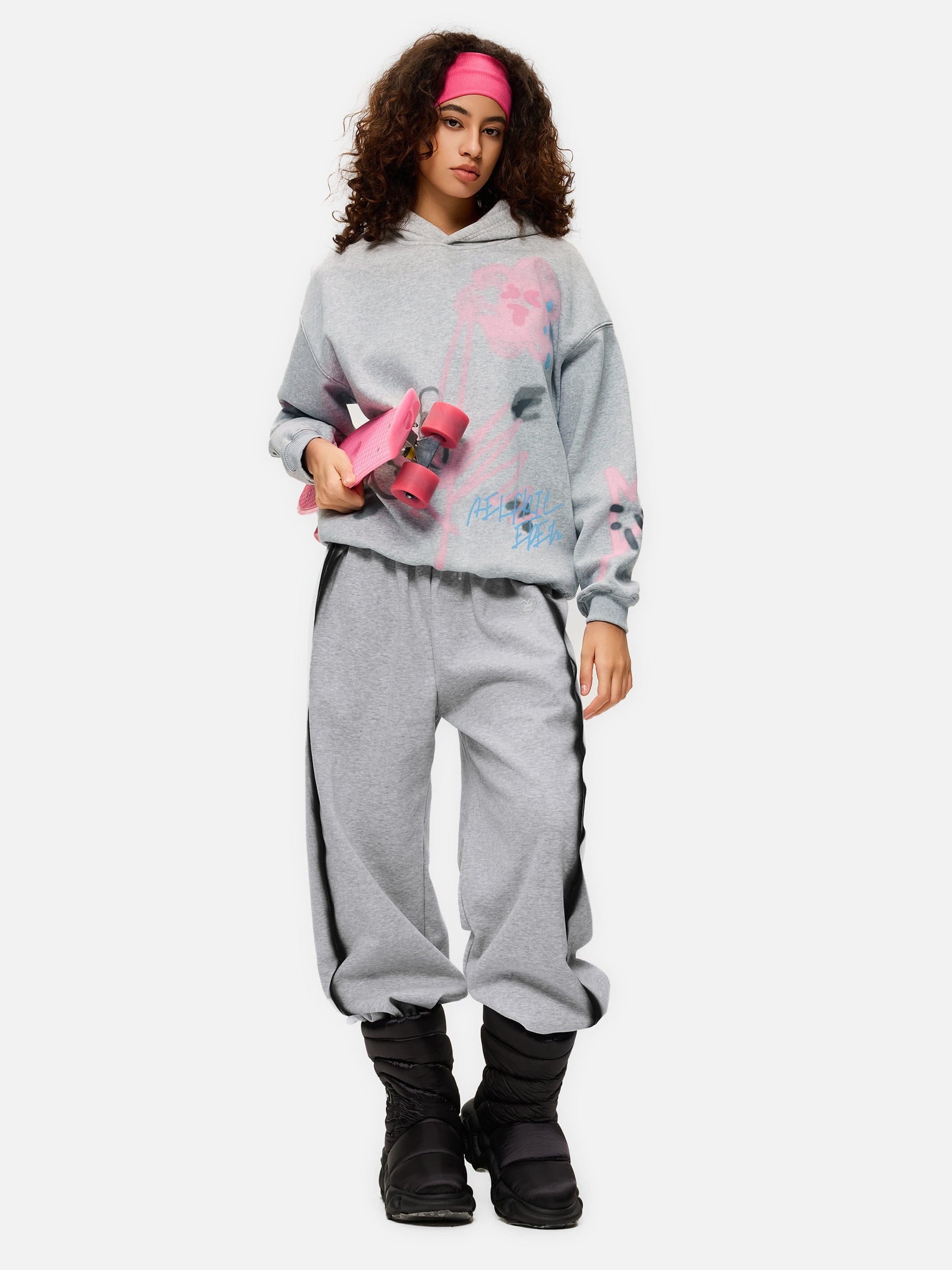 Graffiti Heart Print Sweatpants for Men & Women | Aelfric Eden