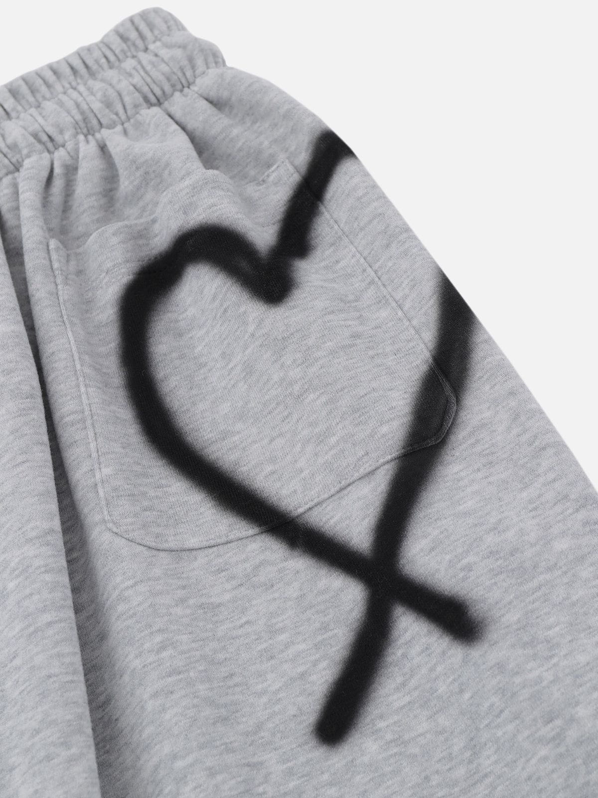 Graffiti Heart Print Sweatpants for Men & Women | Aelfric Eden