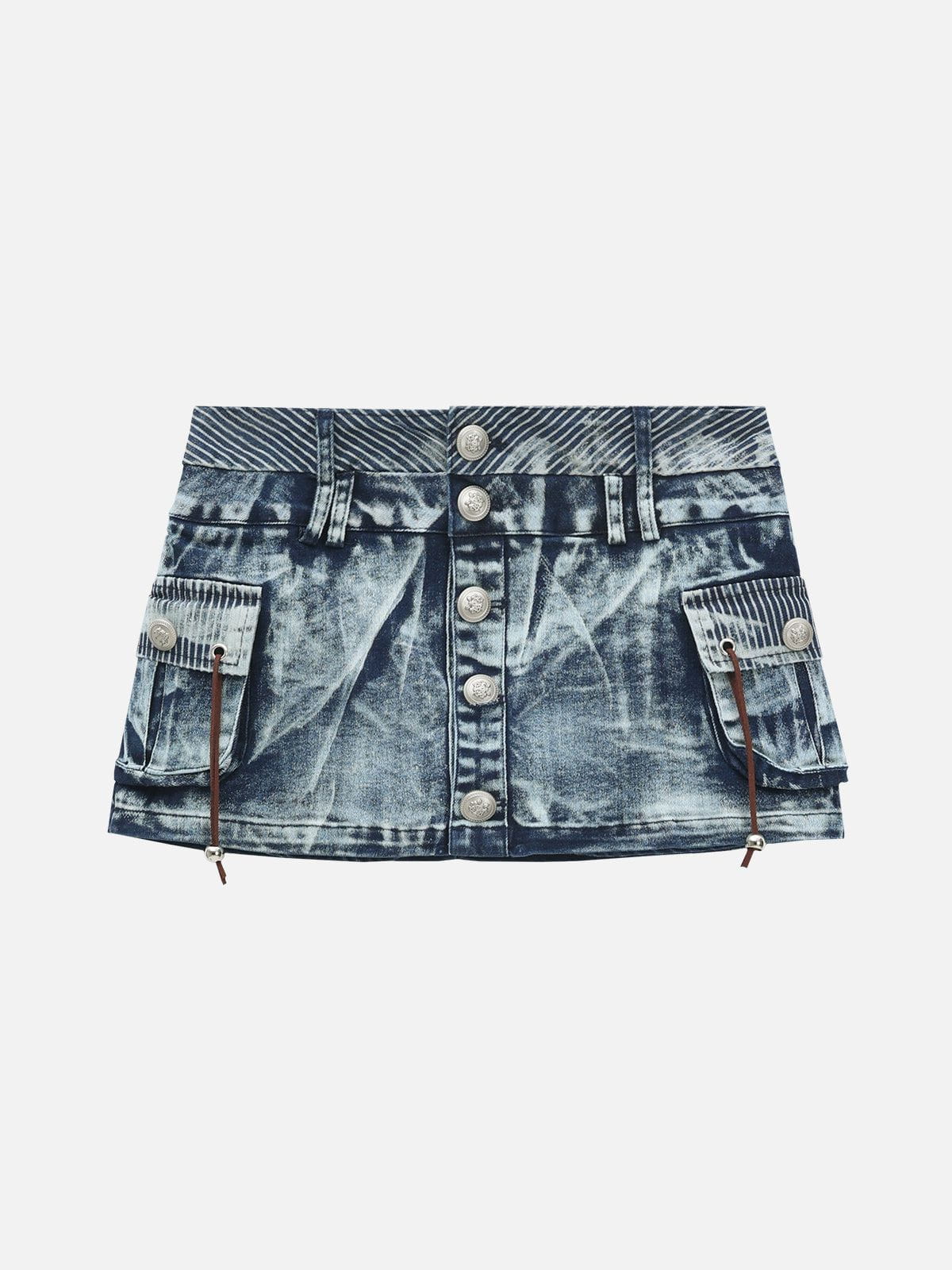 Heavy Washed Denim Skirt with Pockets | Aelfric Eden