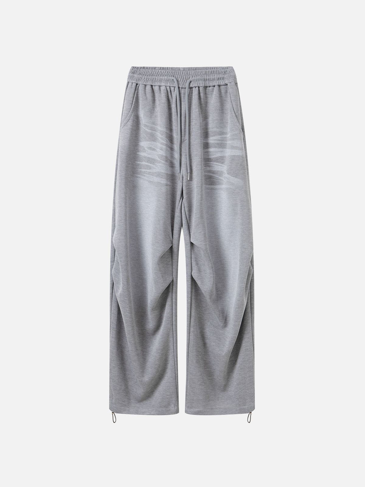 Washed Texture Sweatpants with Drawstring Waist | Aelfric Eden