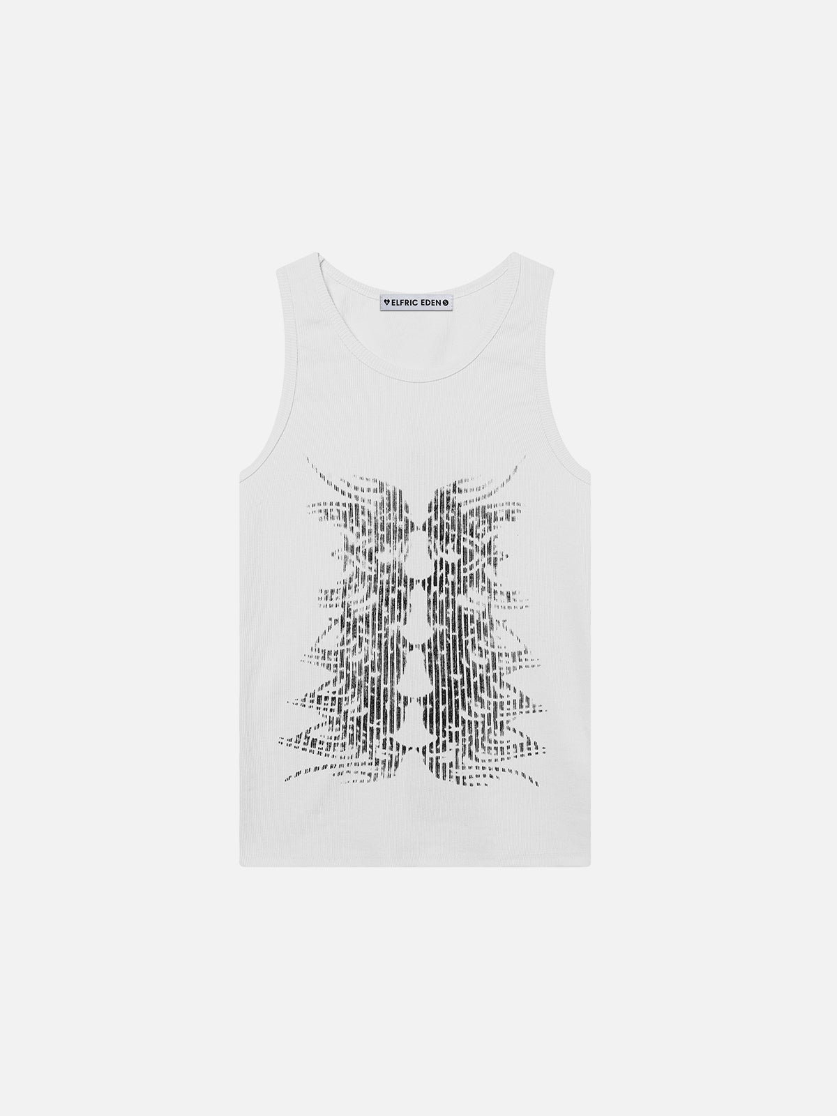 Blurring Print Tank Top | 100% Cotton Graphic Tee | Aelfric Eden