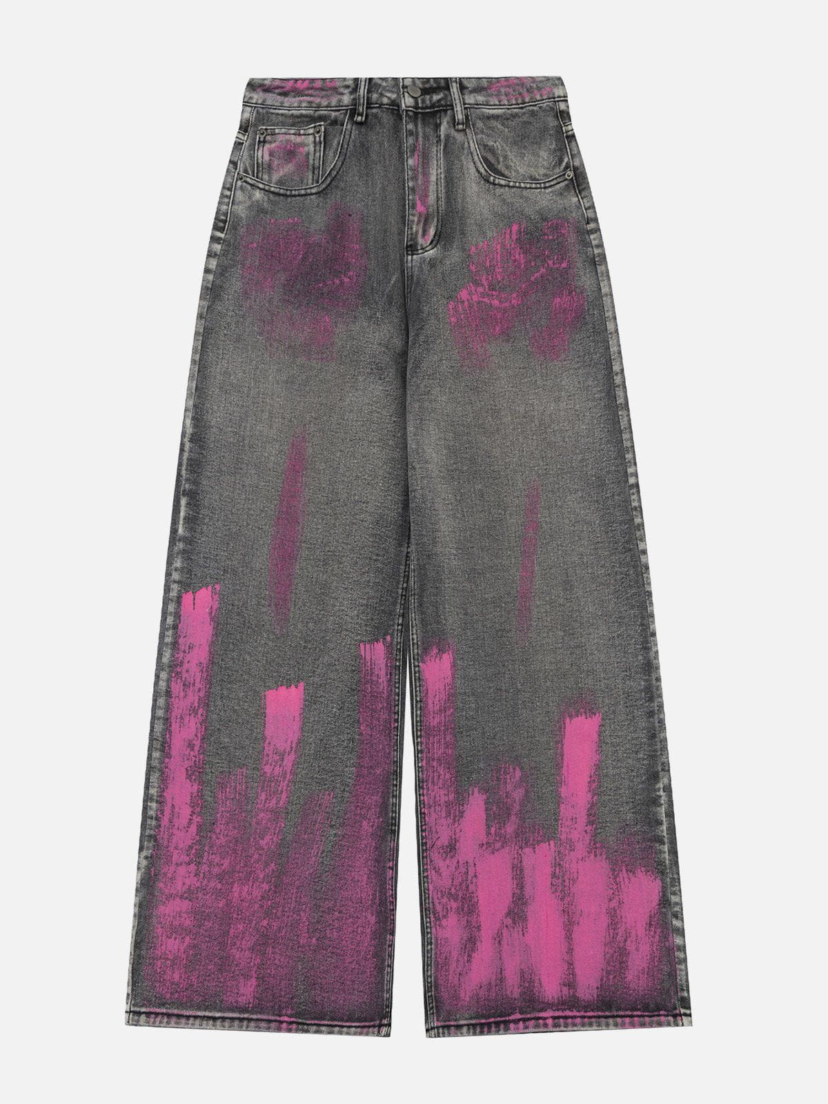 Aelfric Eden Graffiti Washed Loose Jeans for Men | Cotton Blend