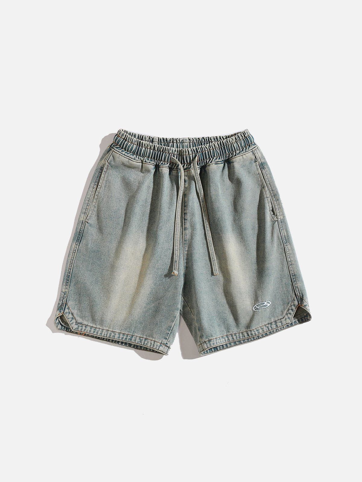 Washed Embroidery Denim Shorts for Men | Aelfric Eden Jorts