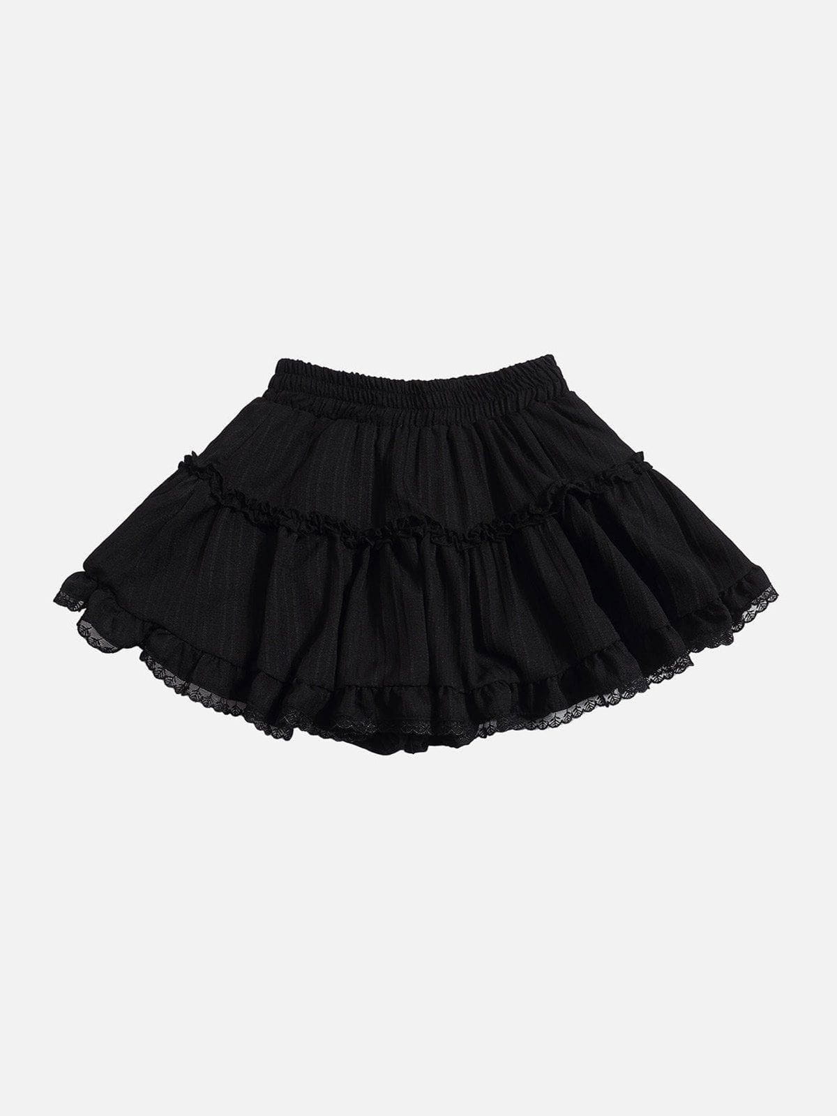 Lace Patchwork Skirt with Elastic Waist | Aelfric Eden