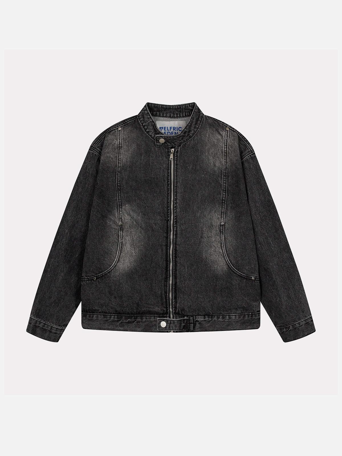 Vintage Washed Denim Jacket for Men | Aelfric Eden Zip Up