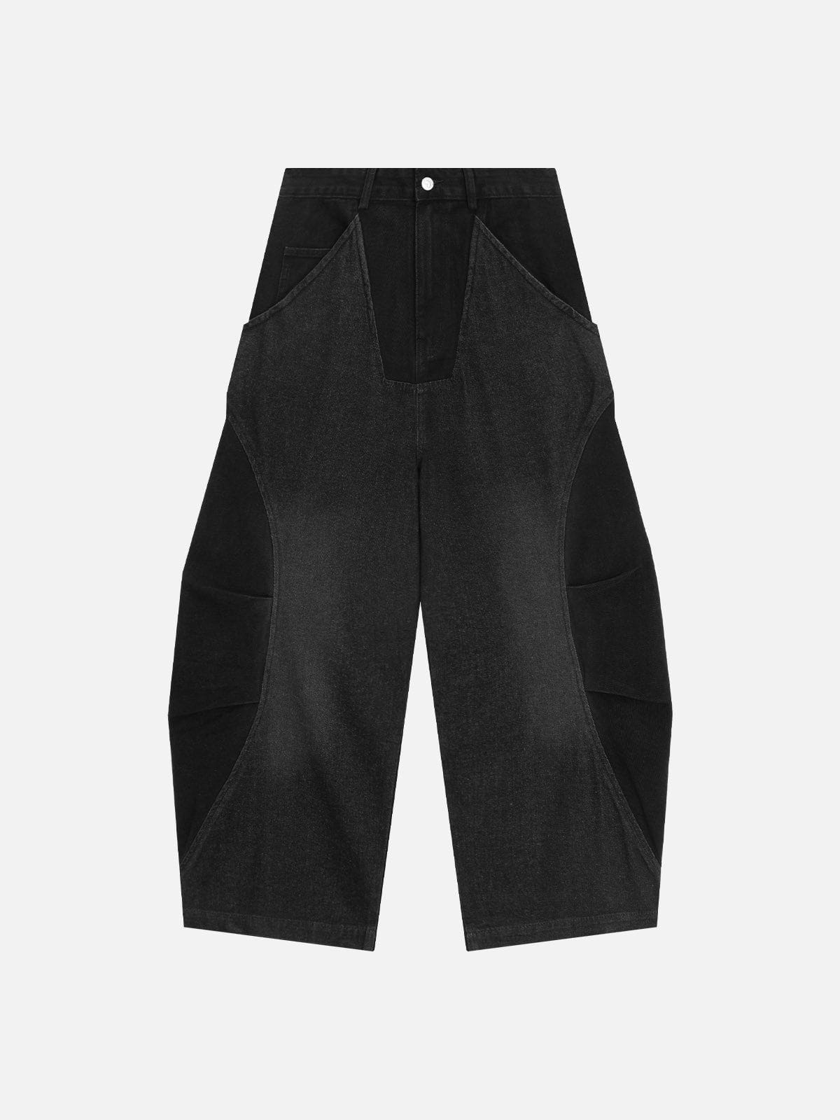 Distressed Patchwork Barrel Jeans for Men | Aelfric Eden