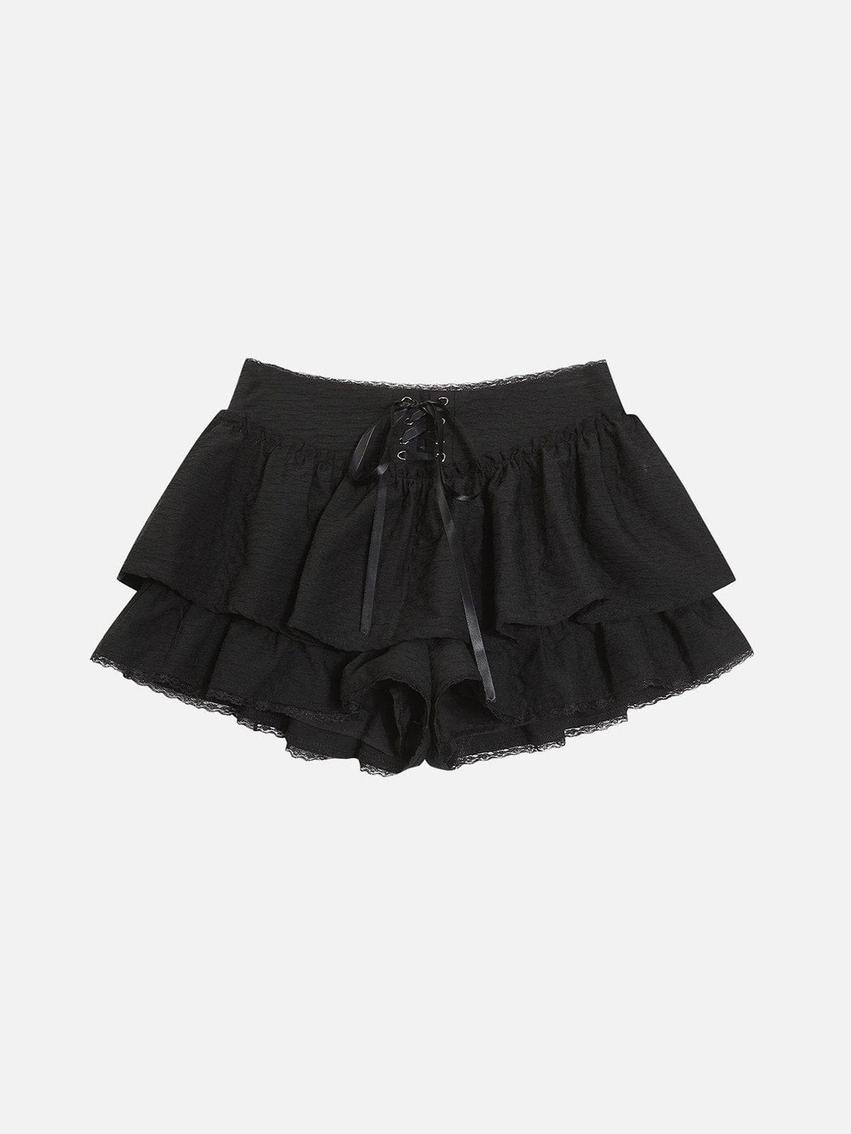 Lace Patchwork Wrinkle-Resistant Skirt | Aelfric Eden