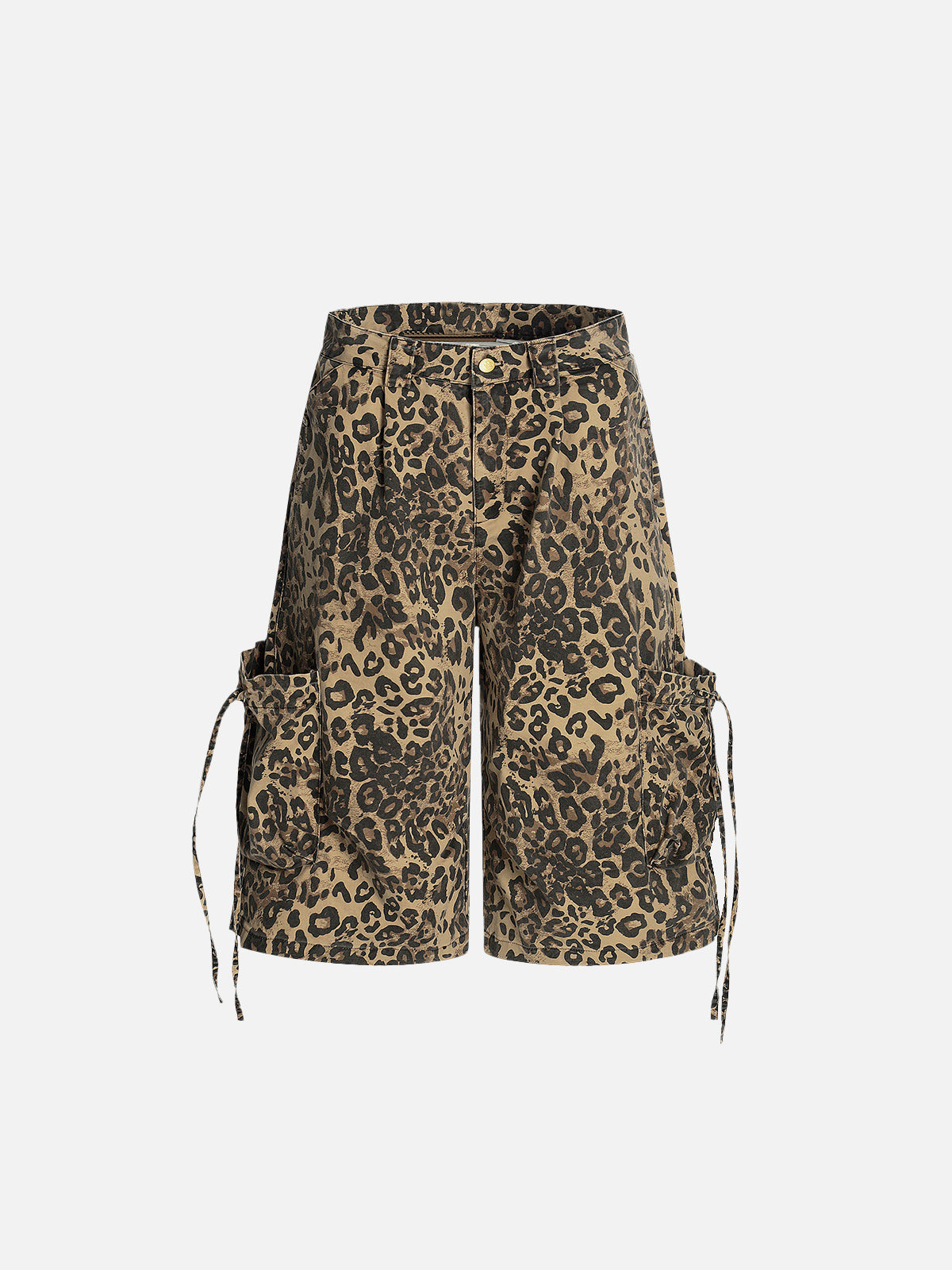 Leopard Print Longline Jorts with Multi Pockets | Aelfric Eden