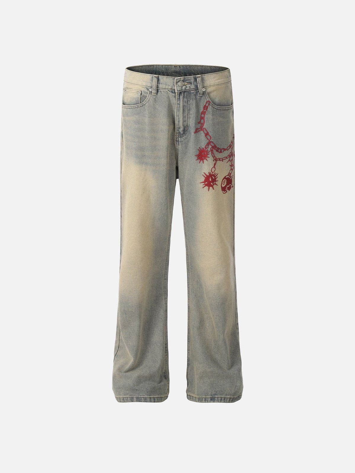 Embroidered Washed Jeans for Men | Aelfric Eden
