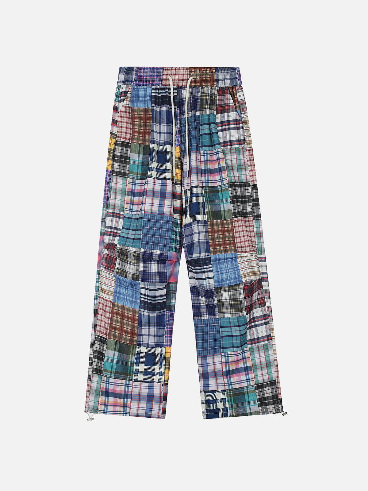 Multi Color Plaid Baggy Pants for Casual Wear | Aelfric Eden