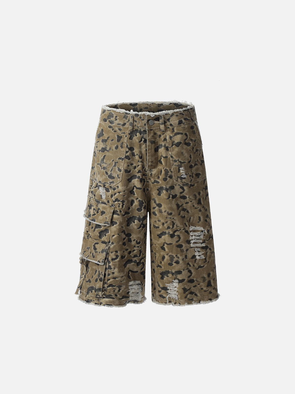 Multi Pocket Fringe Longline Denim Shorts | Aelfric Eden
