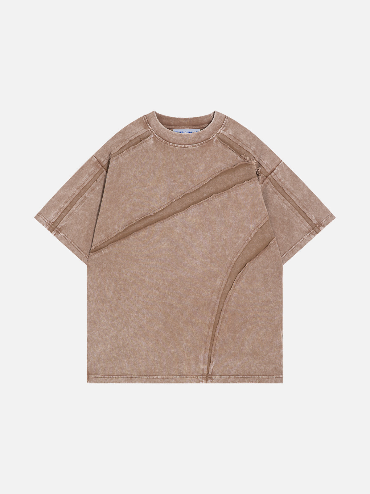 Distressed Patchwork Washed Tee for Streetwear & Casual Outfits | Aelfric Eden