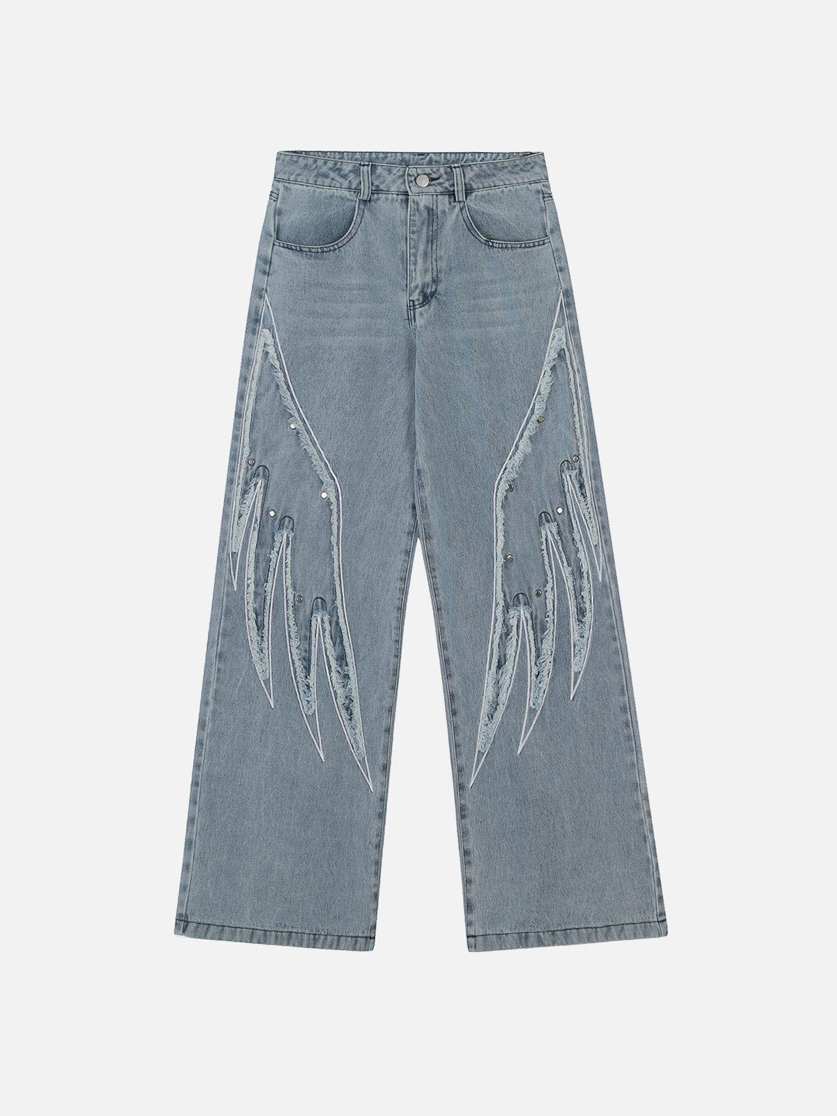 Loose Fit Jeans with Rivet Wing Detail | Aelfric Eden