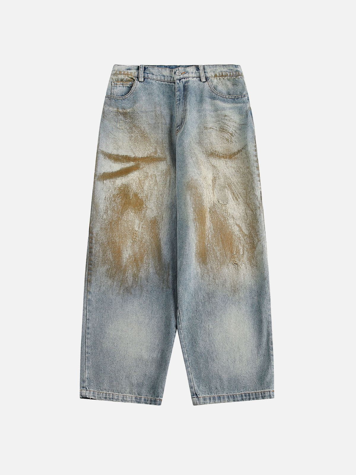 Distressed Washed Jeans for Men | Aelfric Eden Dirt Color