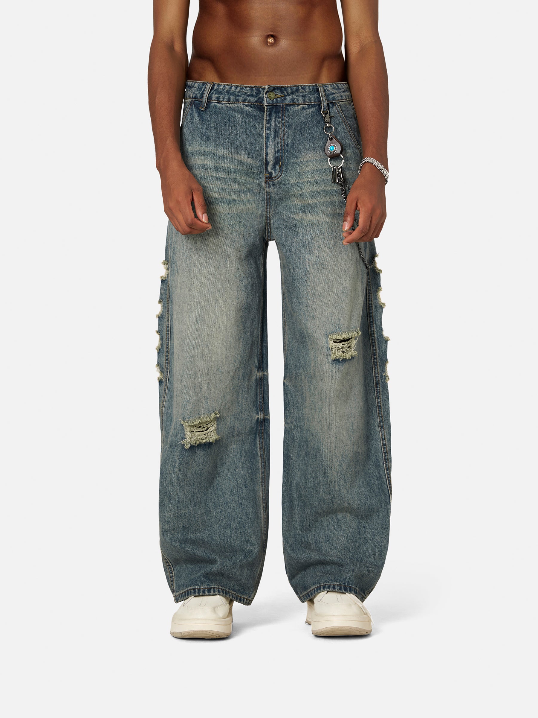 Distressed Baggy Jeans for Men with Relaxed Fit | Aelfric Eden
