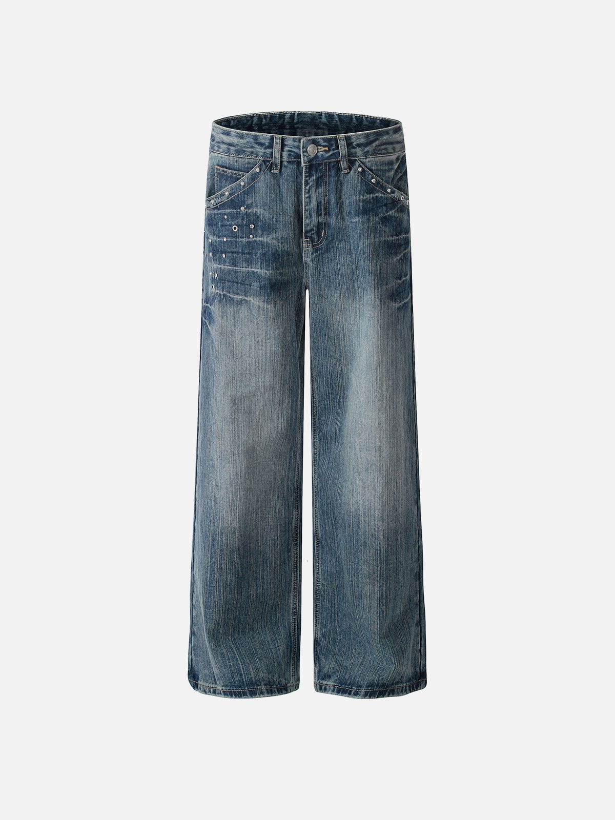 Rivet Baggy Jeans for Men | Retro Washed & Loose Fit | Aelfric Eden