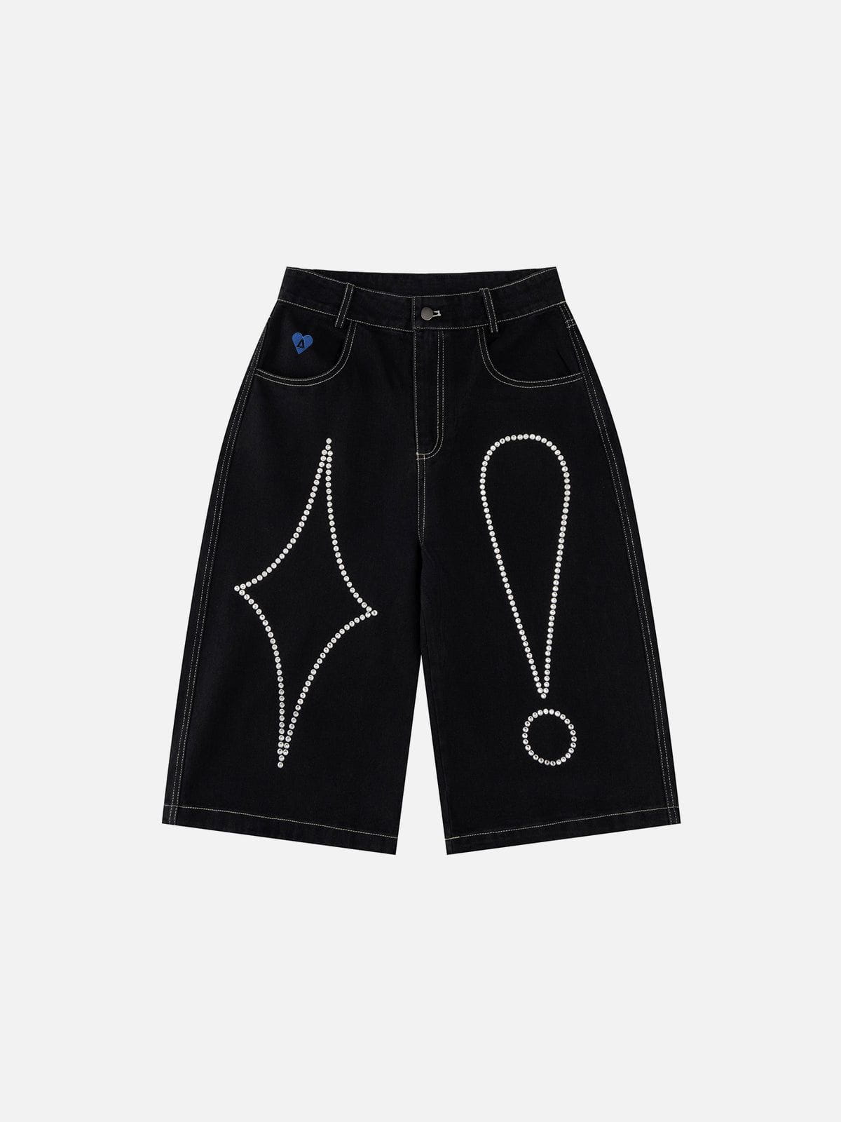 Hotfix Rhinestone Denim Jorts for Women | Aelfric Eden