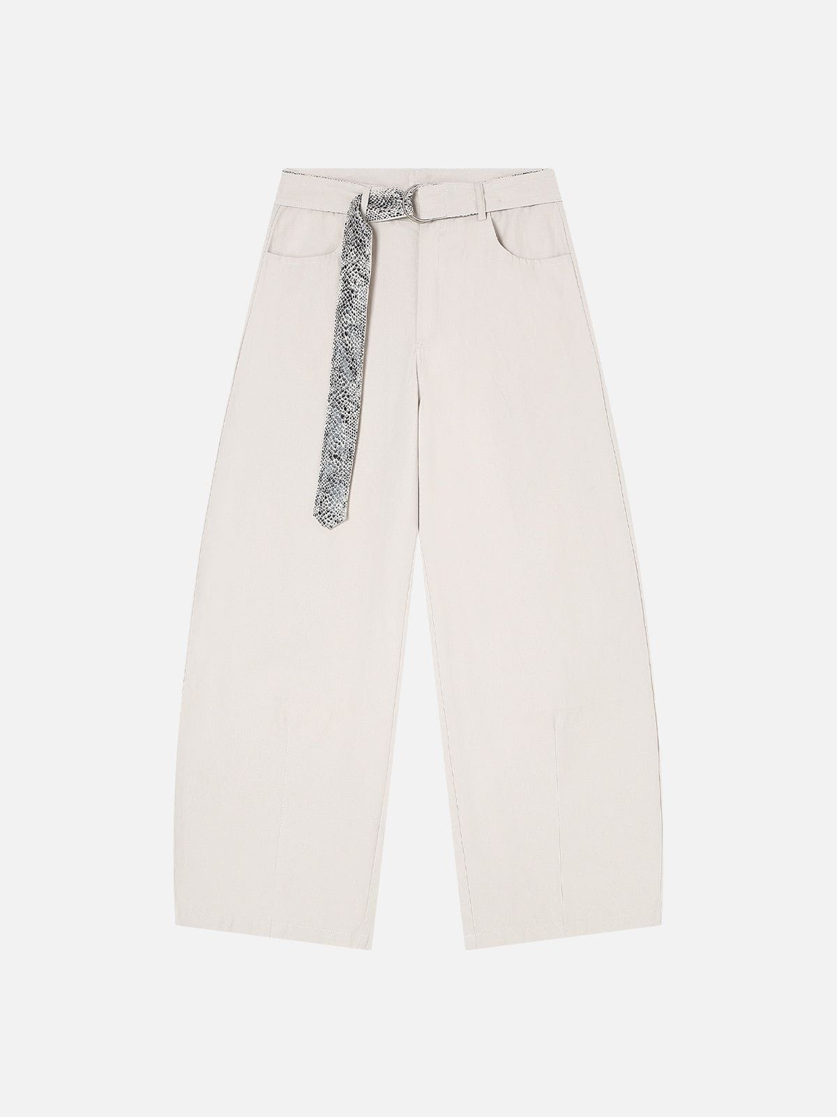 Snake Pattern Belt Baggy Barrel Pants | Aelfric Eden