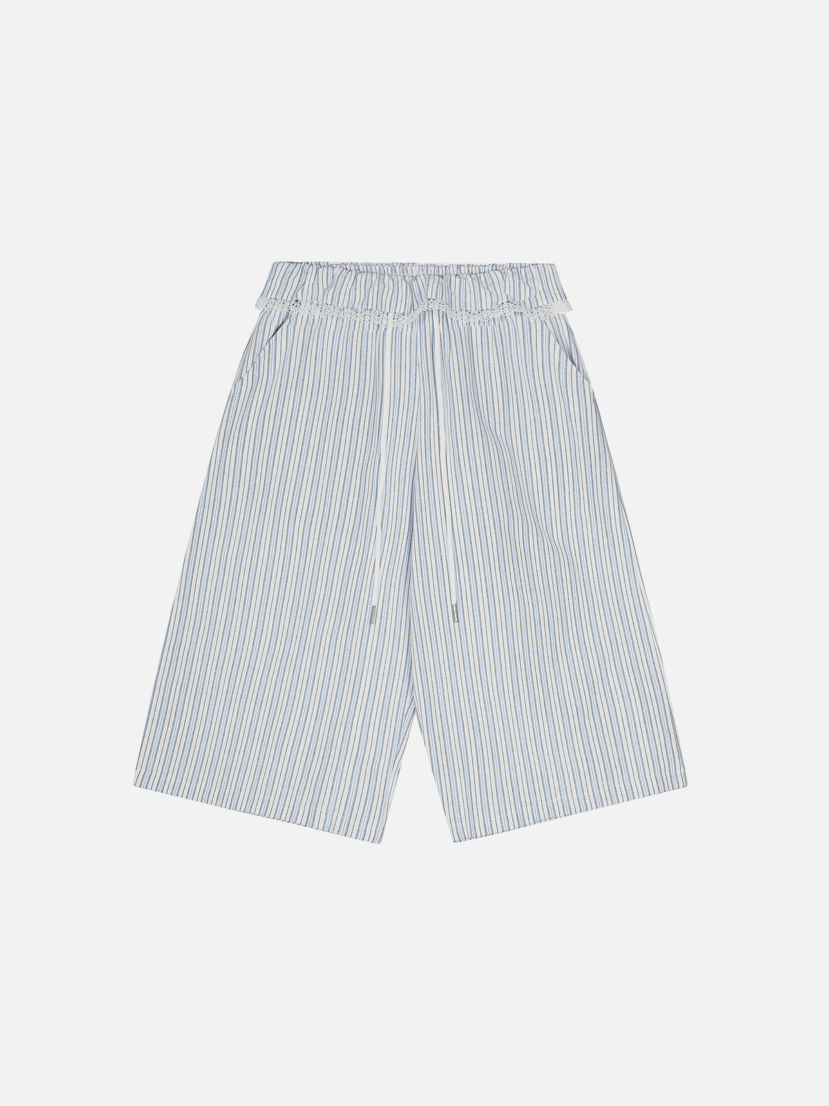 Lace Patchwork Stripe Shorts for Women | Aelfric Eden