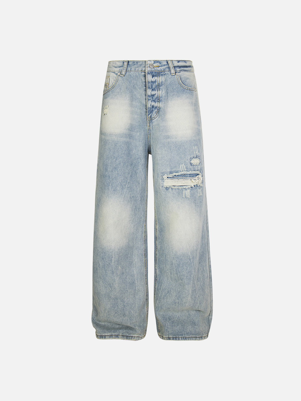 Washed Distressed Baggy Jeans for Men | Aelfric Eden