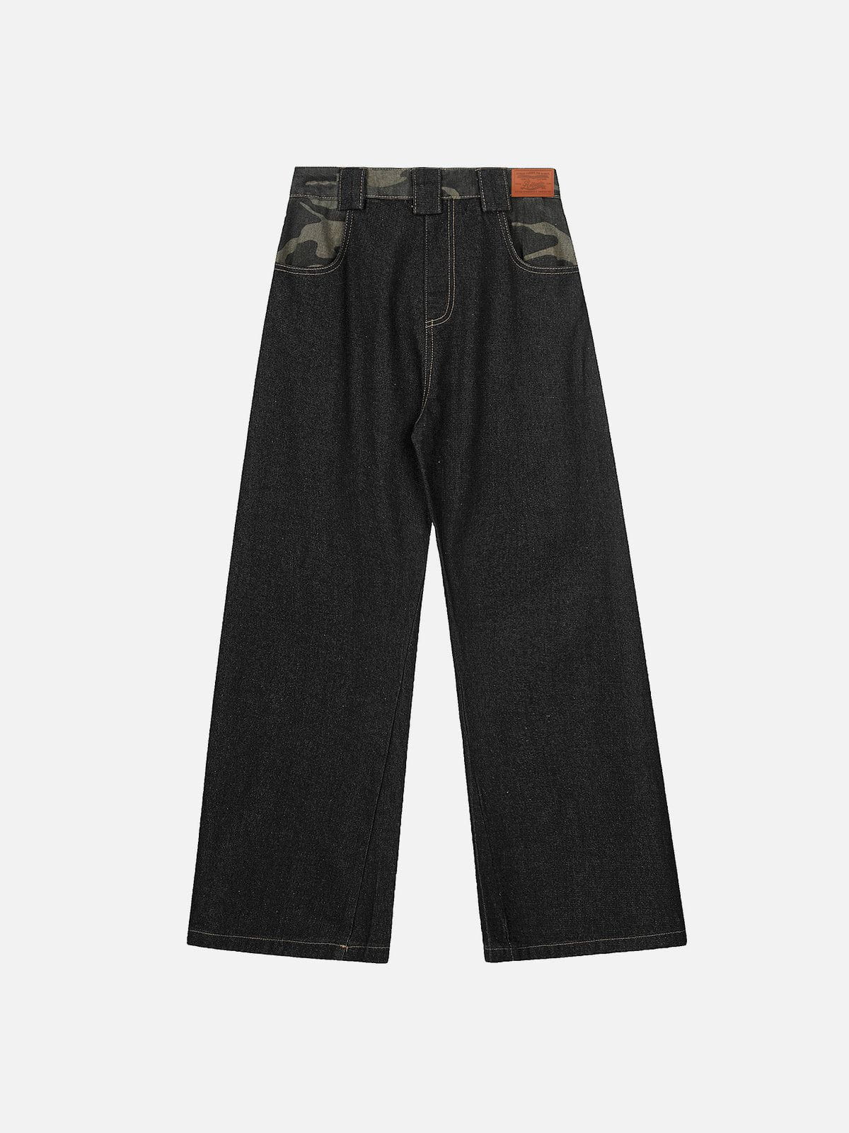 Camouflage Patchwork Baggy Jeans for Men | Aelfric Eden