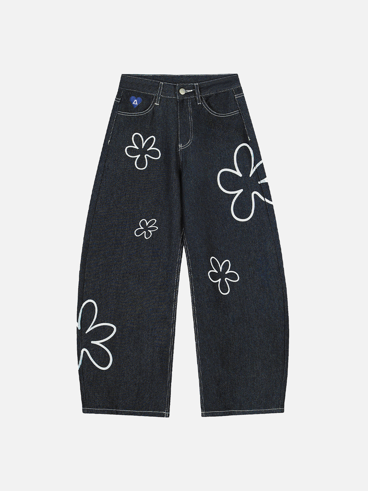 Floral Graphic Baggy Jeans for Men | Aelfric Eden