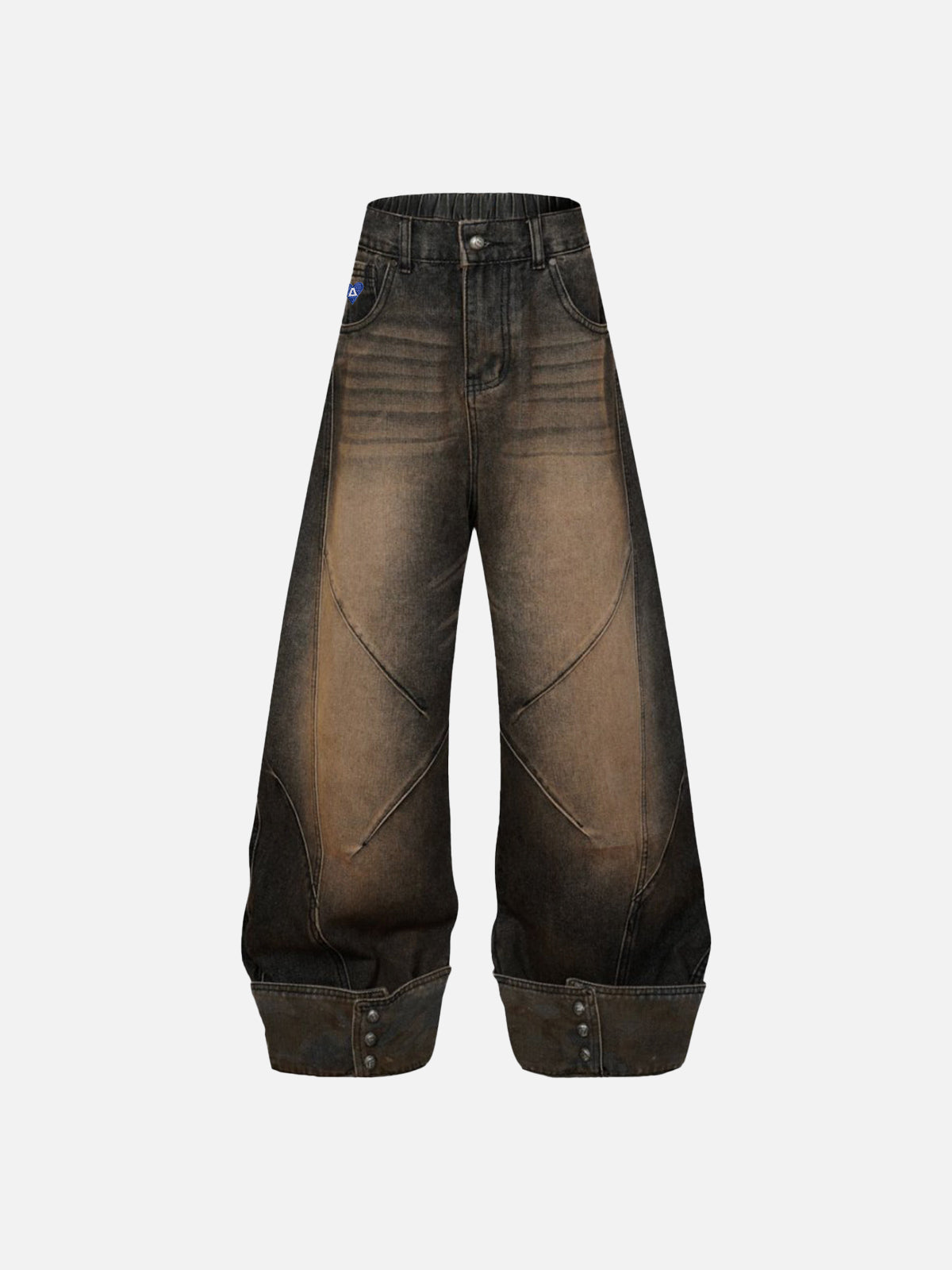 Washed Barrel Jeans for Men with Cuffed Hem | Aelfric Eden
