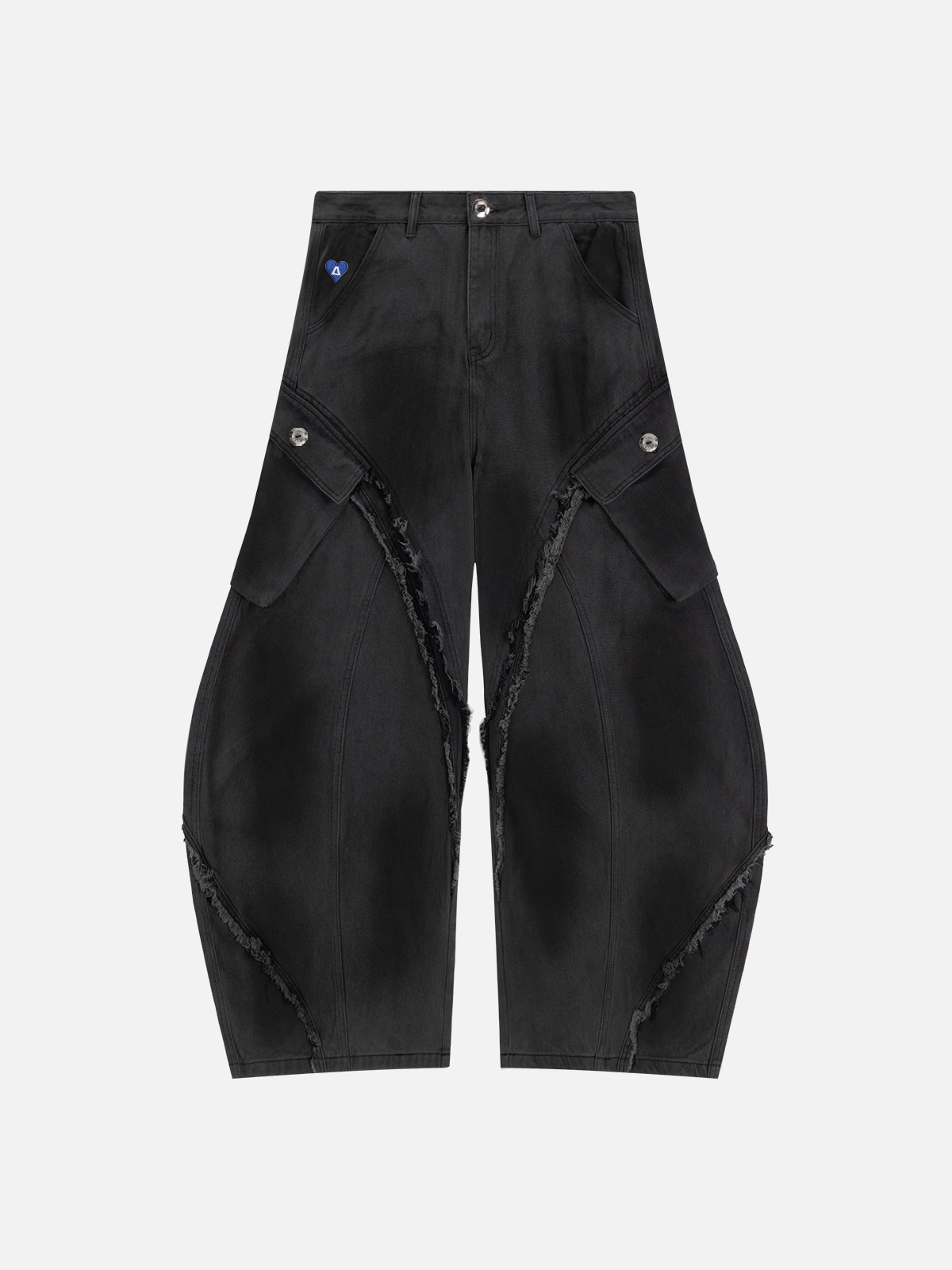 Fringe Barrel Jeans with Multi Pockets | Aelfric Eden