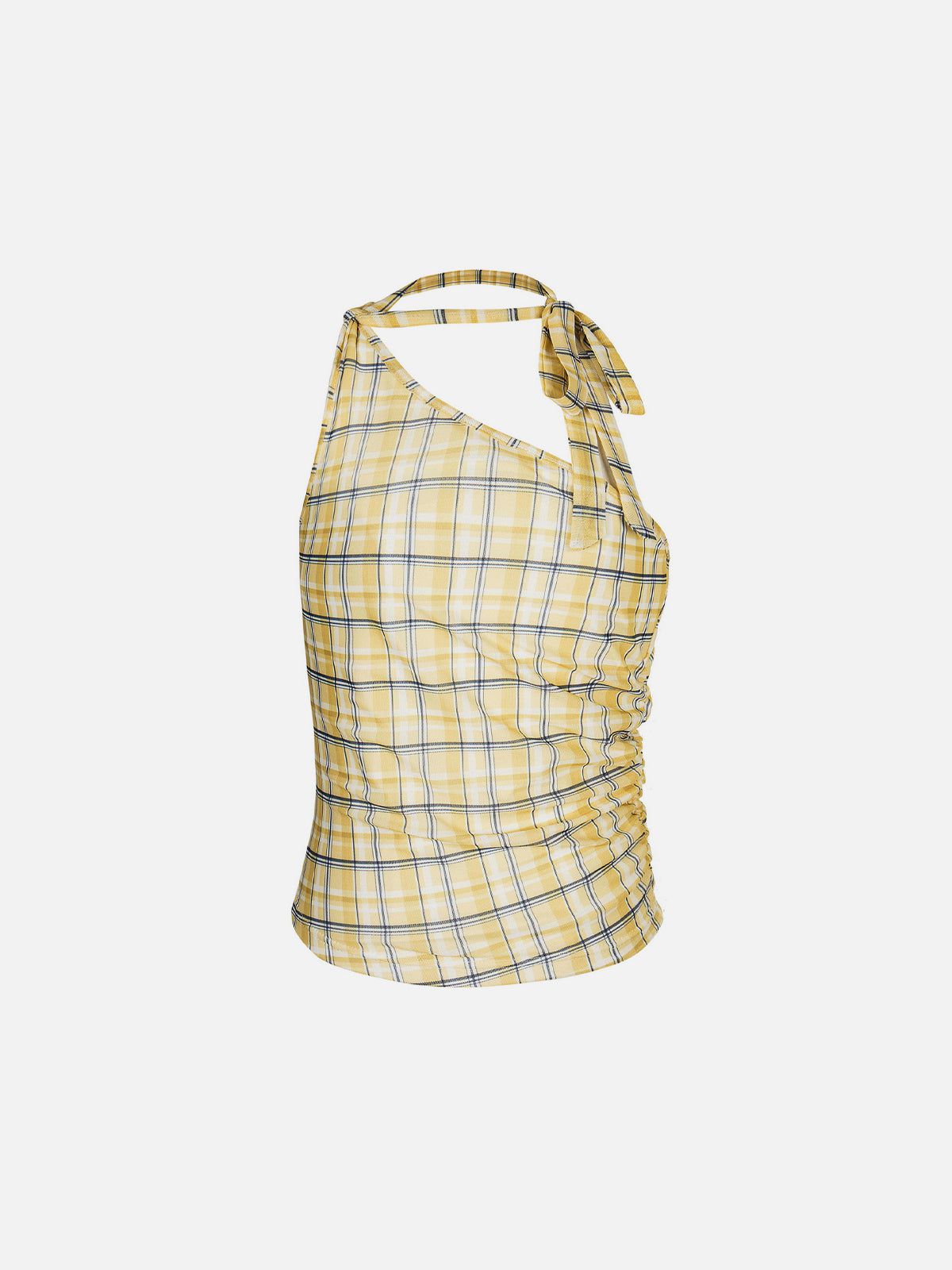 Plaid Off-The-Shoulder Cami Top with Adjustable Straps | Aelfric Eden