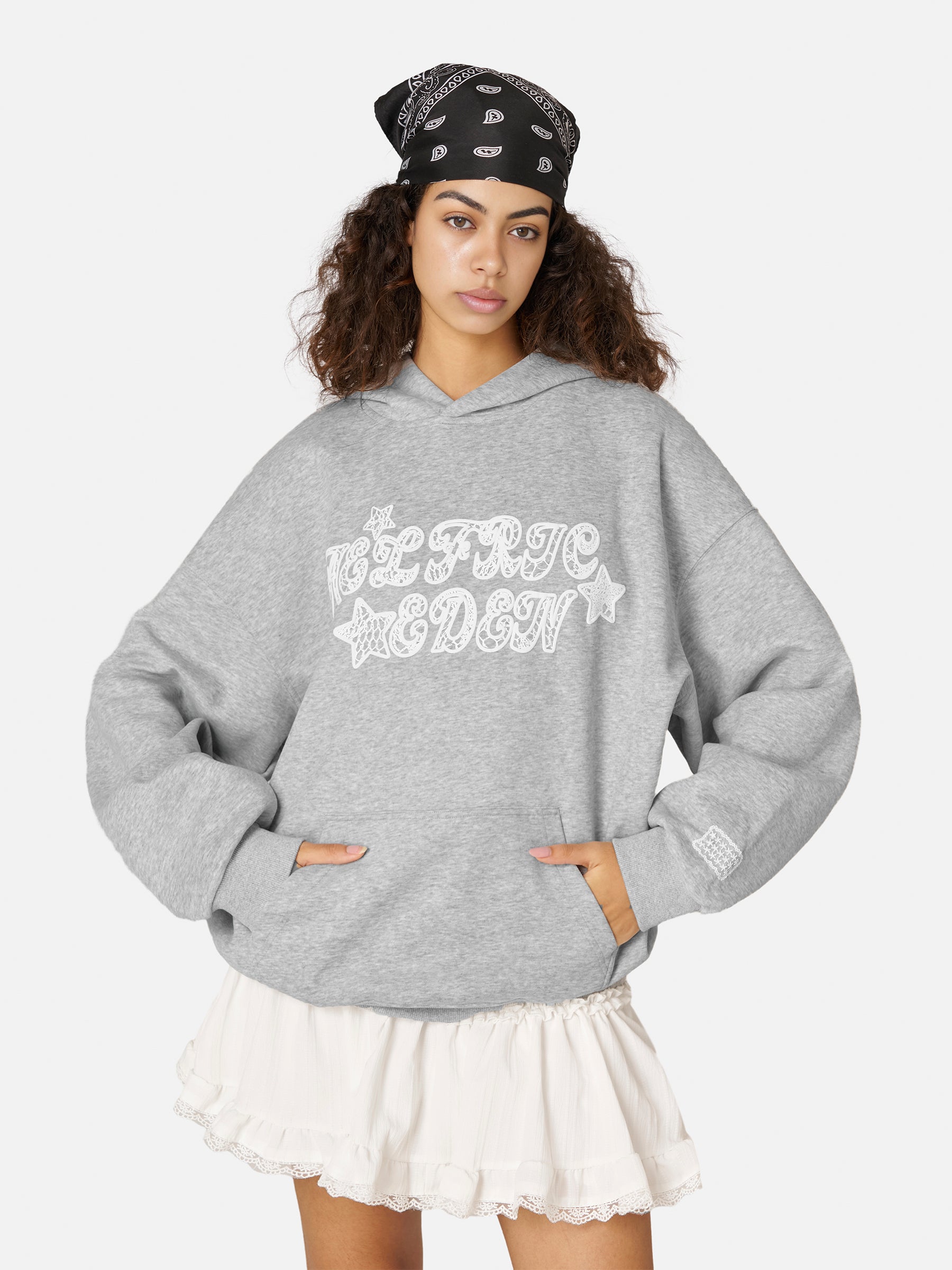 Foam Print Star Hoodie | Soft Cotton Pullover | Aelfric Eden