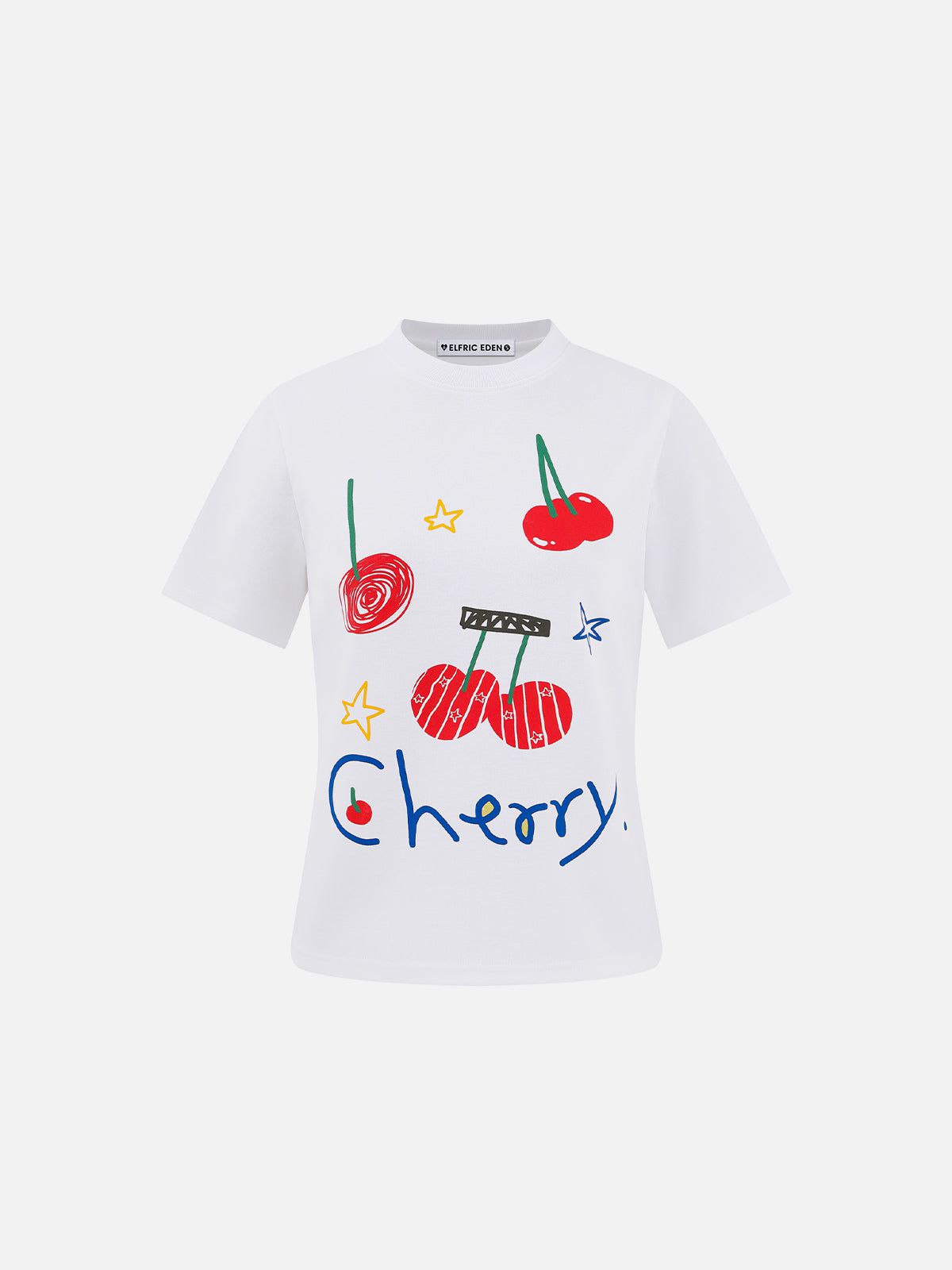 Star Cherry Print T-Shirt for Unique Style | Aelfric Eden