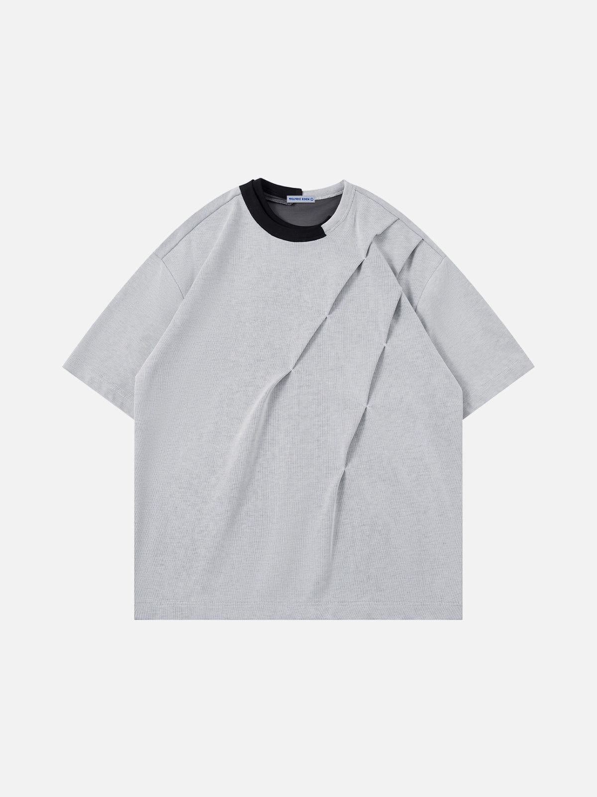 Pleated Cotton-Polyester Tee for Men & Women | Aelfric Eden