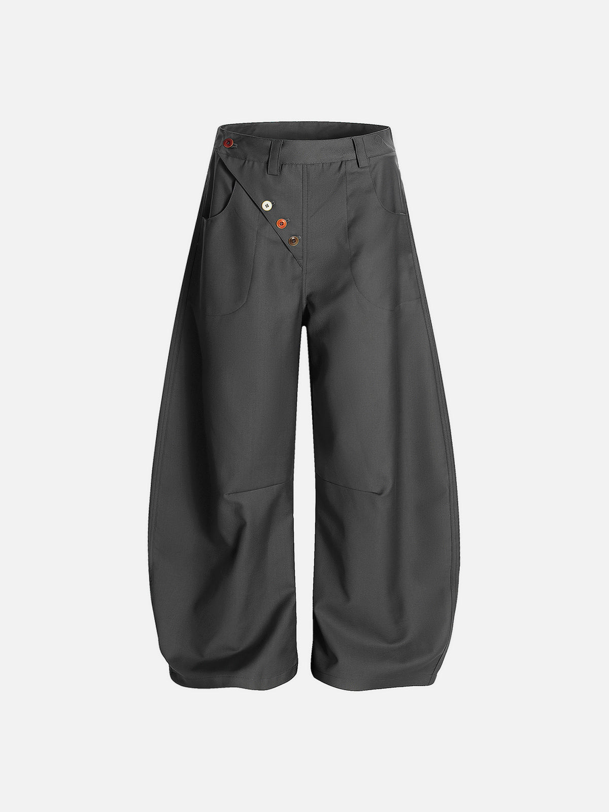 Colorful Button Baggy Pants for Streetwear | Aelfric Eden