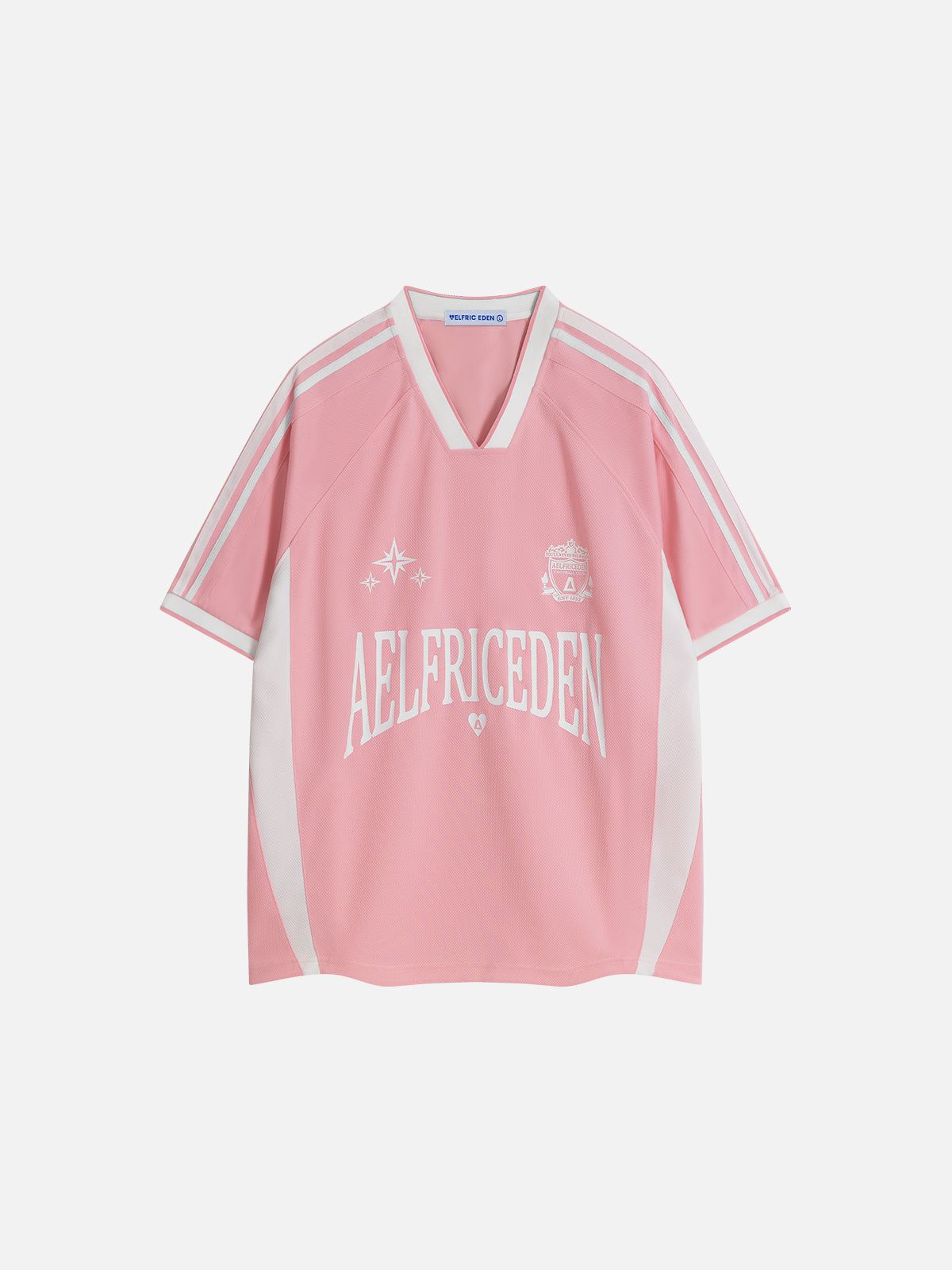 Color Block Soccer Jersey with Graphic Print | Aelfric Eden