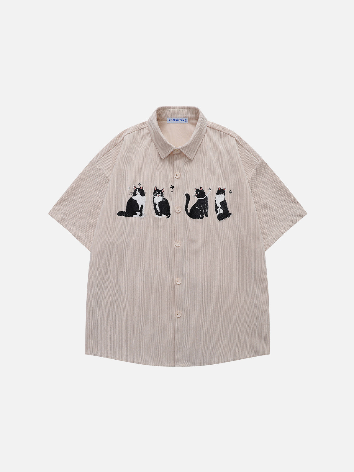 Embroidery Cat Corduroy Shirt | Aelfric Eden