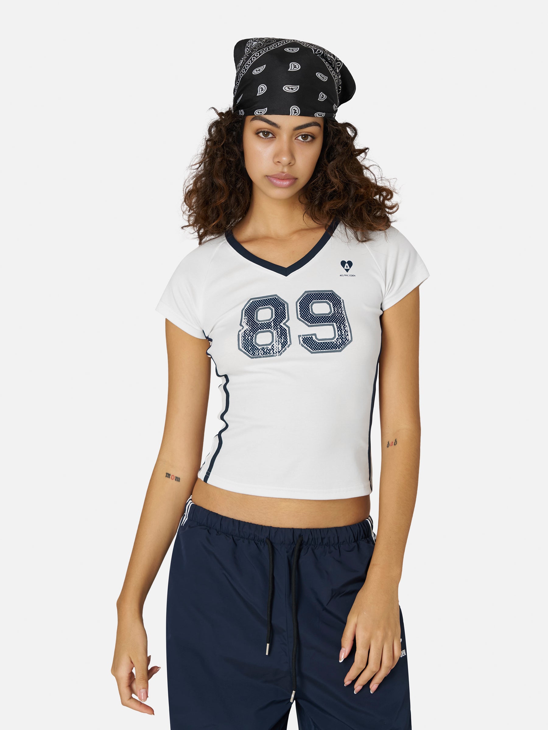 V-Neck Sporty Baby Tee | Aelfric Eden Cotton Spandex Blend