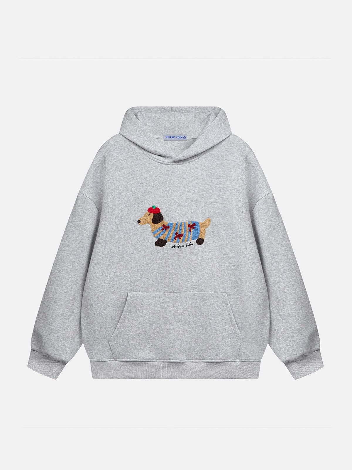 Cartoon Dachshund Hoodie with Embroidery | Aelfric Eden