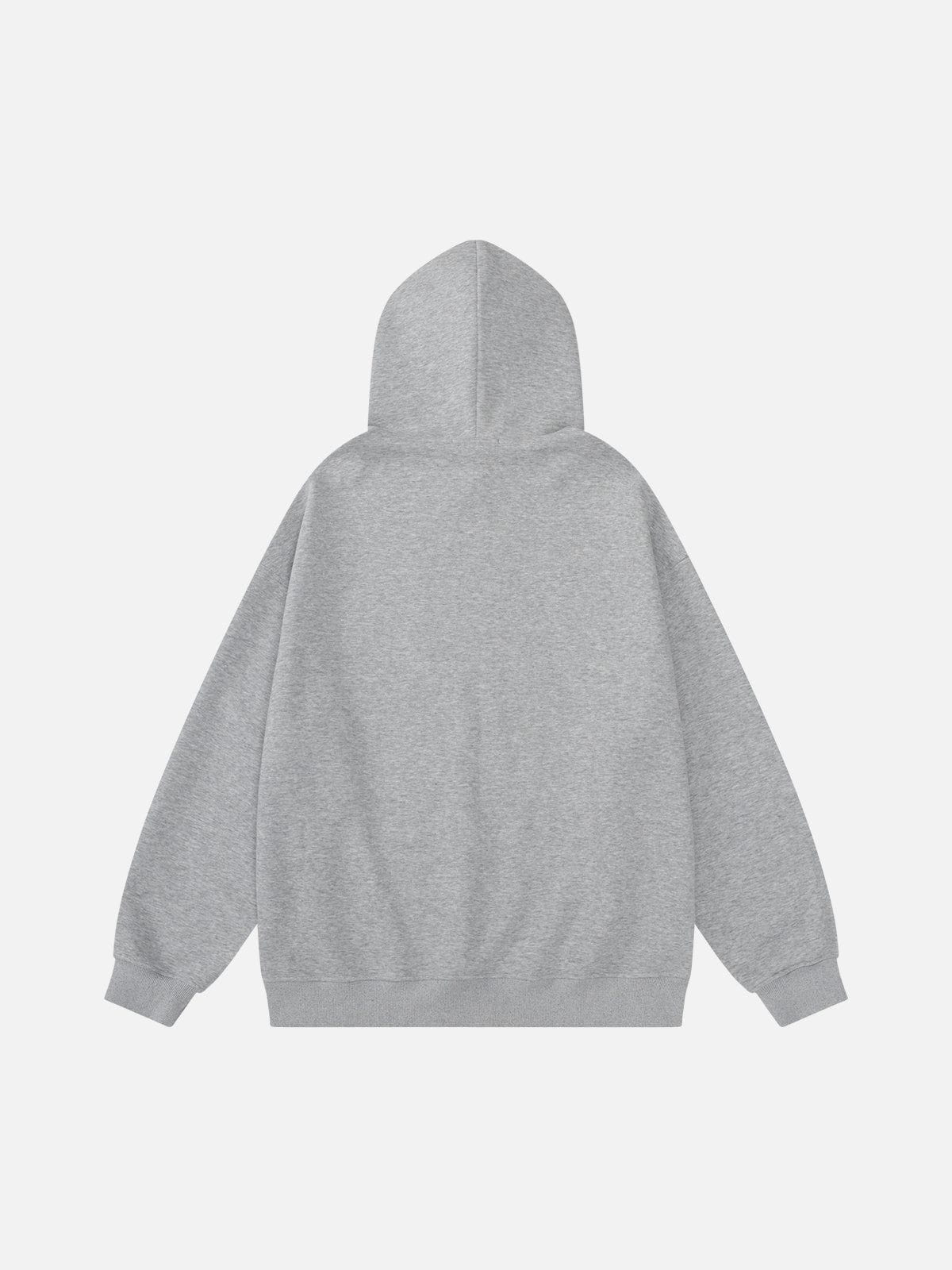 Graffiti Dog Print Hoodie with Star Patch | Aelfric Eden