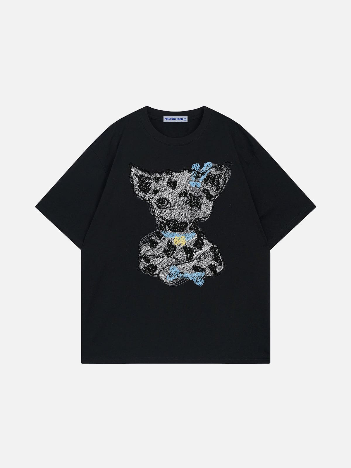 Graffiti Dalmatian Graphic Tee | Oversized Cotton Streetwear | Aelfric Eden