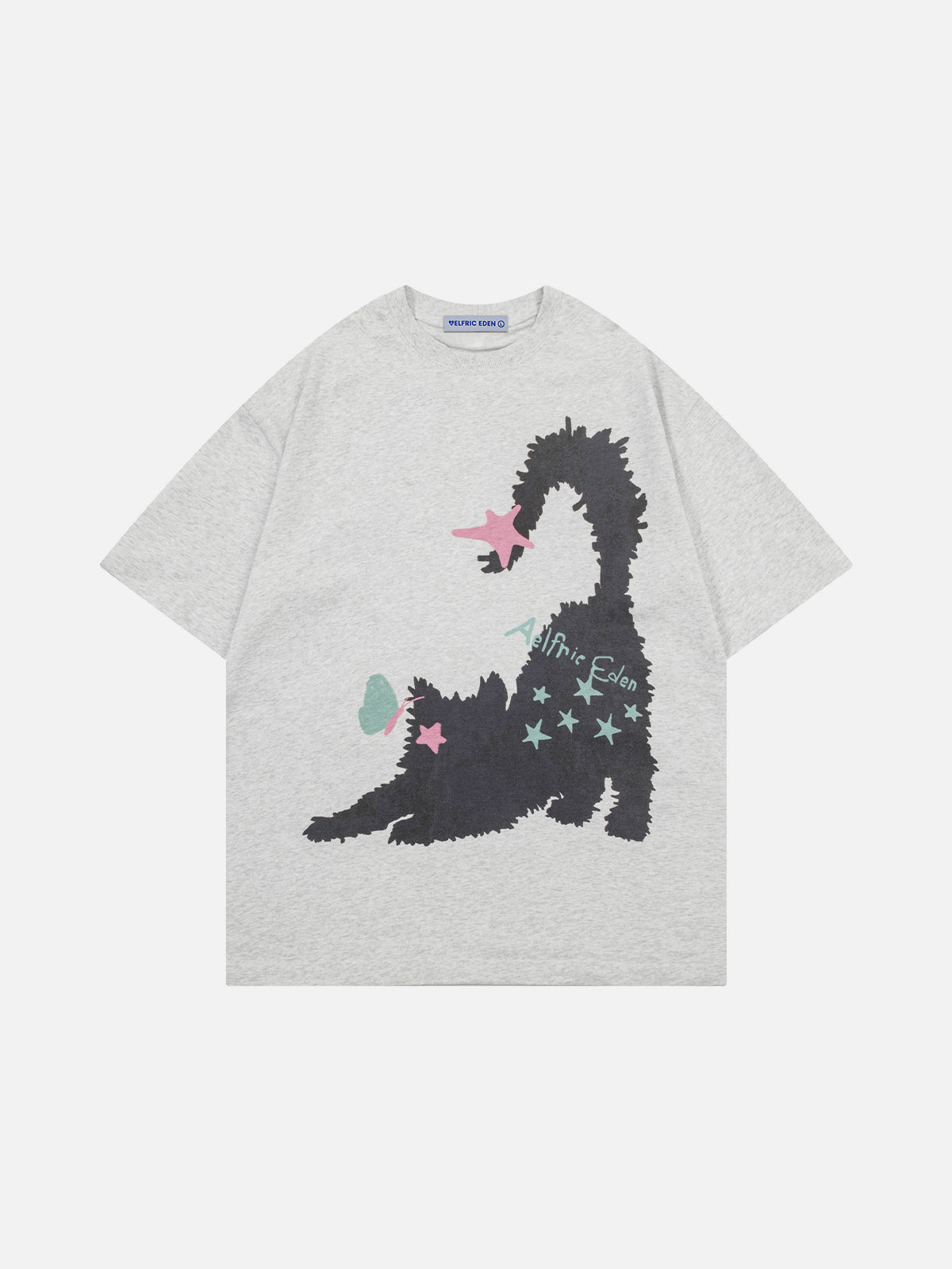 Star Cat Print Cotton Tee | Aelfric Eden