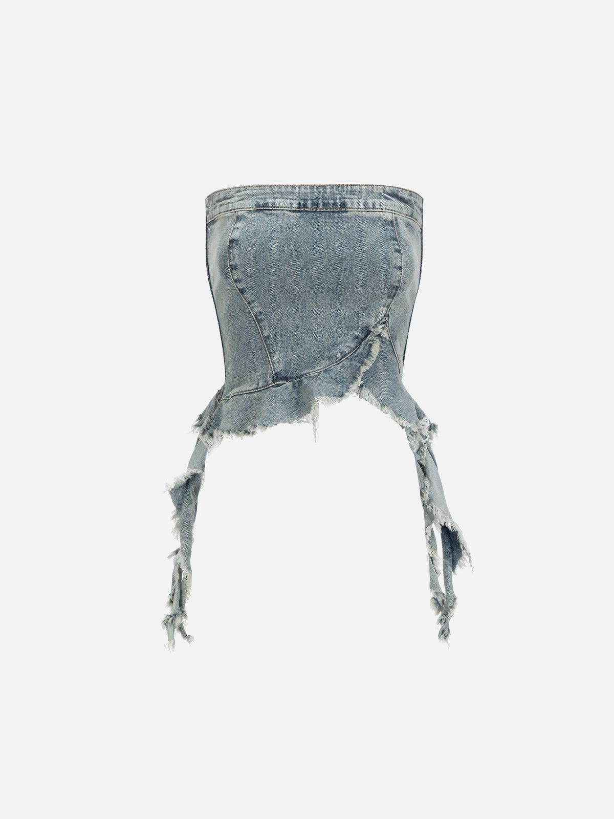 Fringe Hem Denim Tank Top for Women | Aelfric Eden