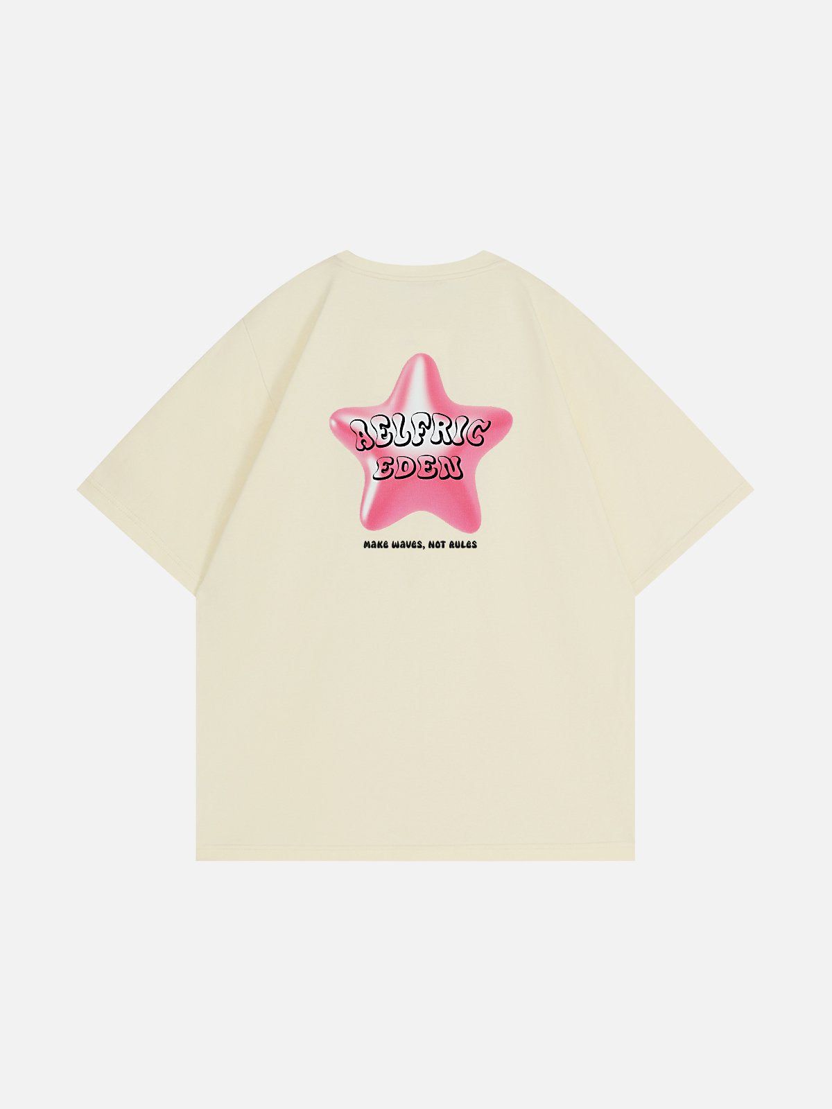 Graphic Cotton T-Shirt with Balloon Print | Aelfric Eden Star Tee